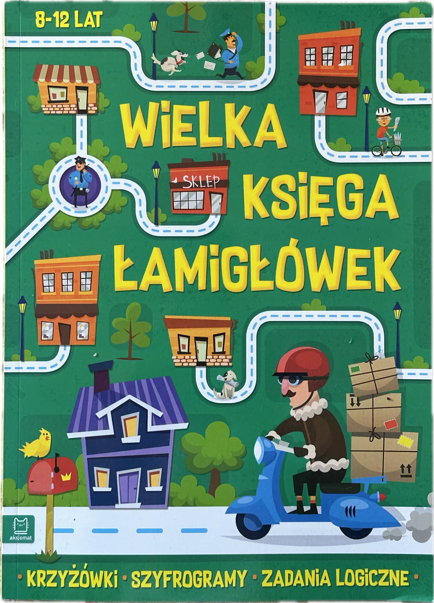 Okładka: książeczka edukacyjna łamigłówki SZYFROGRAMY zadania logiczne 8 - 12 lat