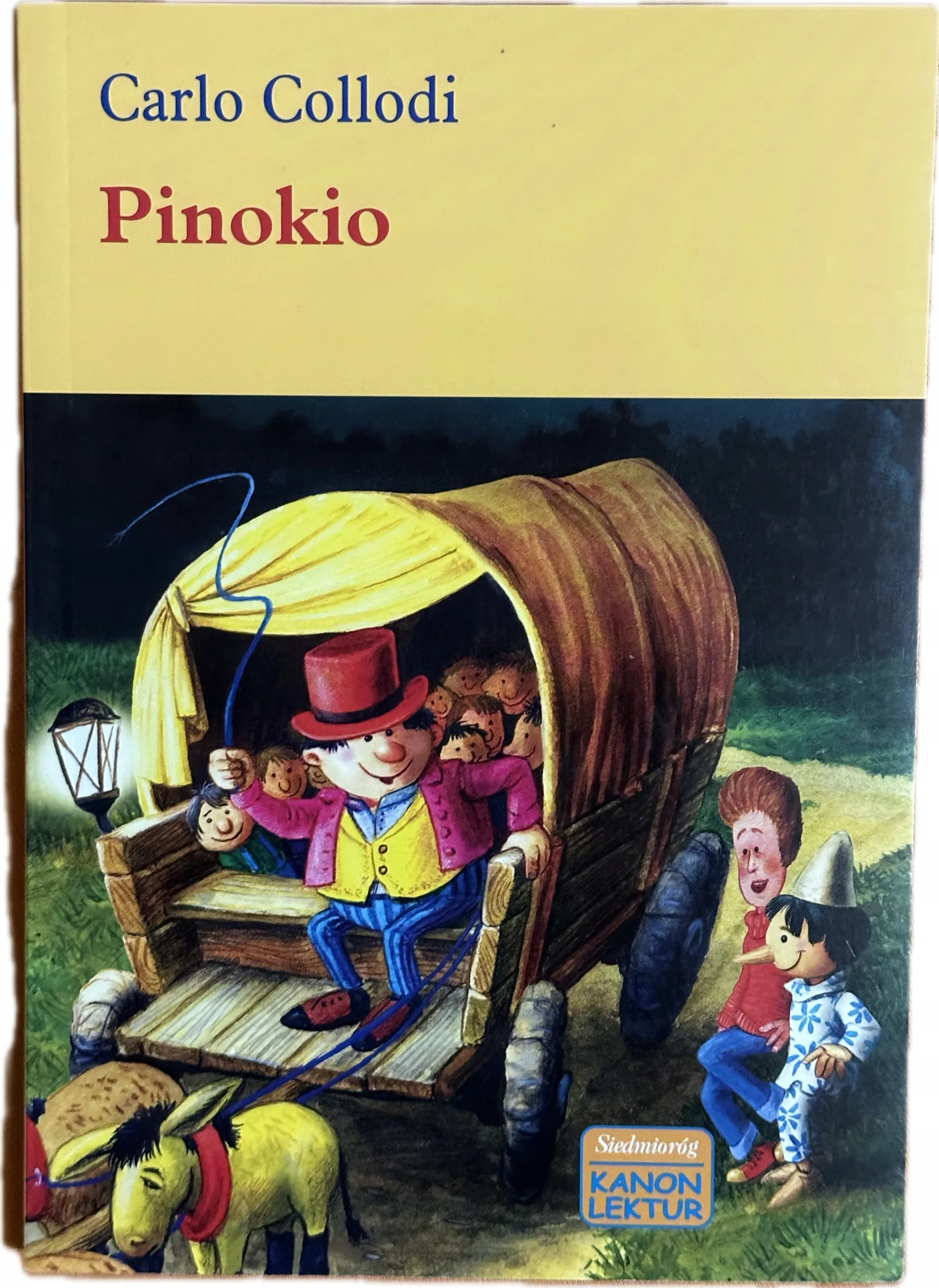Okładka: PINOKIO Carlo Collodi drewniany pajac Lektura szkolna