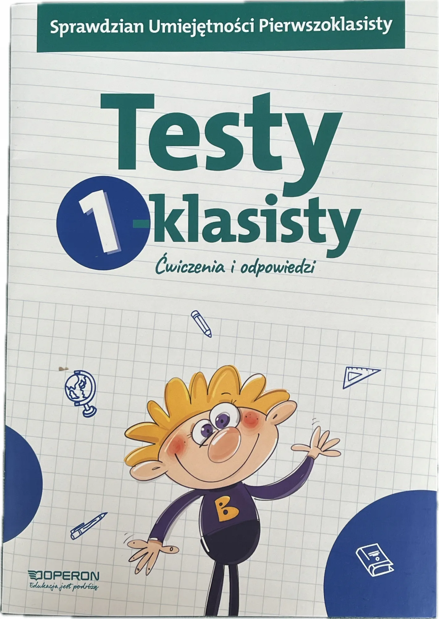 Okładka: klasa 1 TEST sprawdzian egzamin KOMPETENCJI pierwszoklasisty testy OPERON