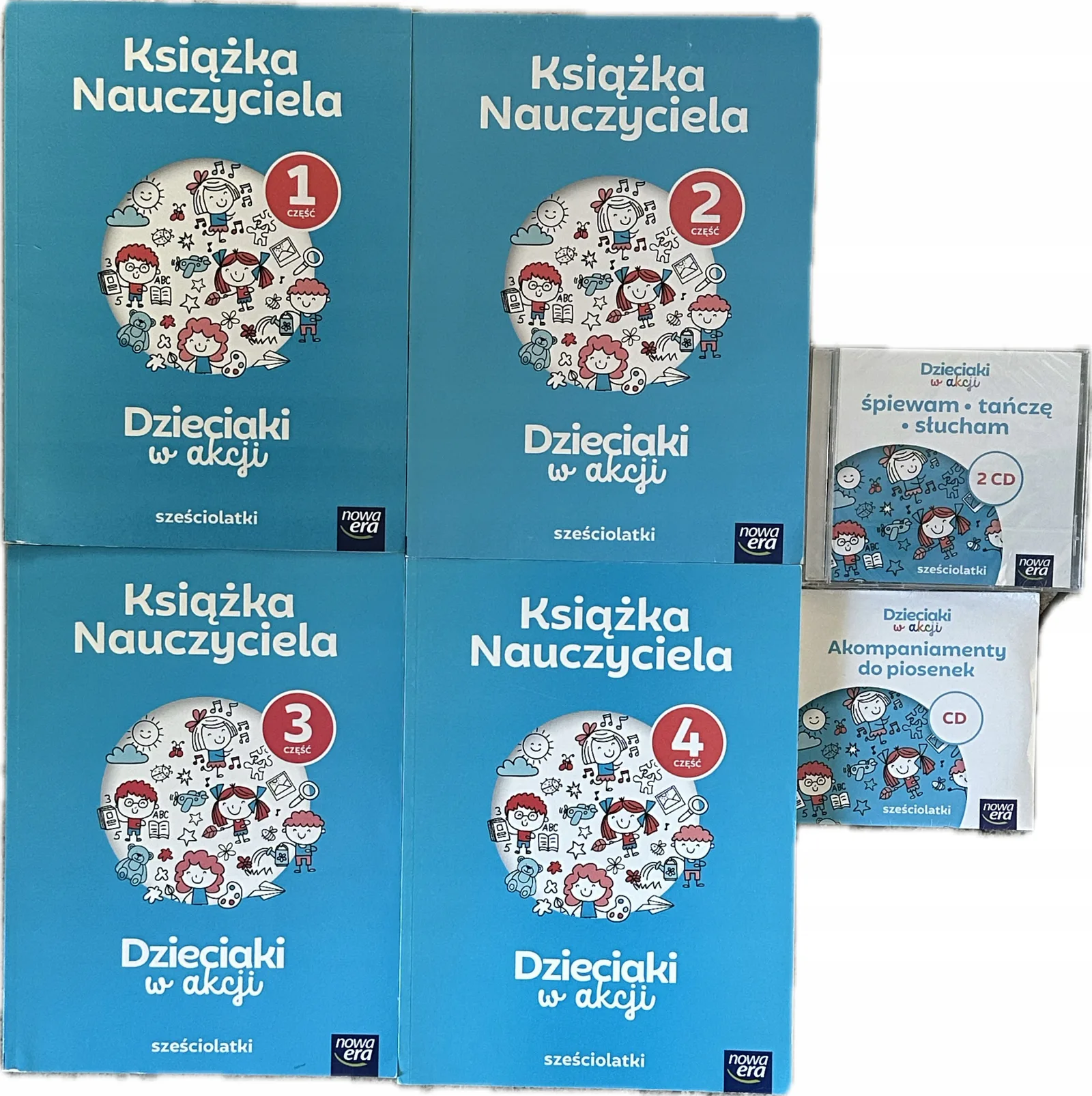 Okładka: Sześciolatki książka nauczyciela Dzieciaki w akcji płyty cd komplet