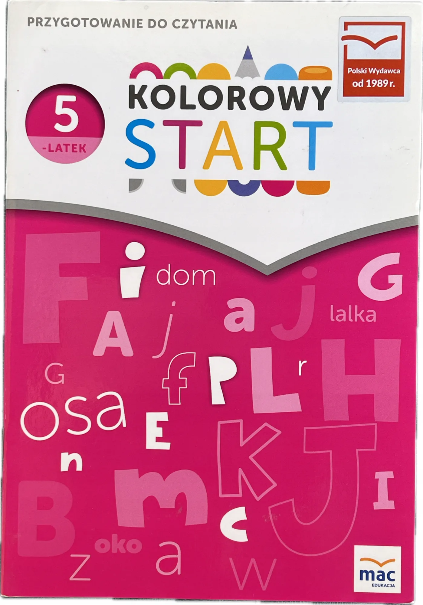 Okładka: Kolorowy start przygotowanie do nauki czytania 5 lat karty pracy ćwiczenia