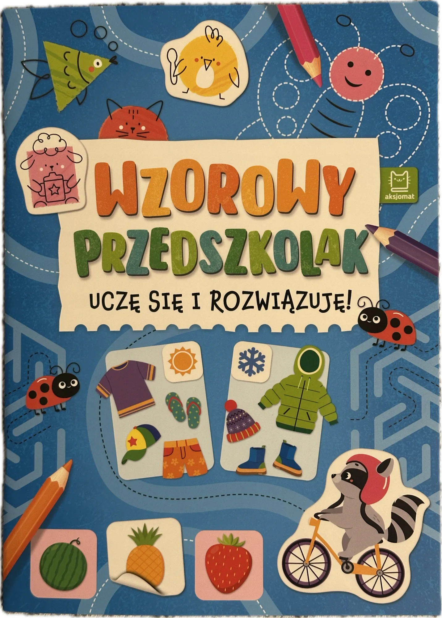 Okładka: Wzorowy przedszkolak ćwiczenia karty pracy zadania z naklejkami a4