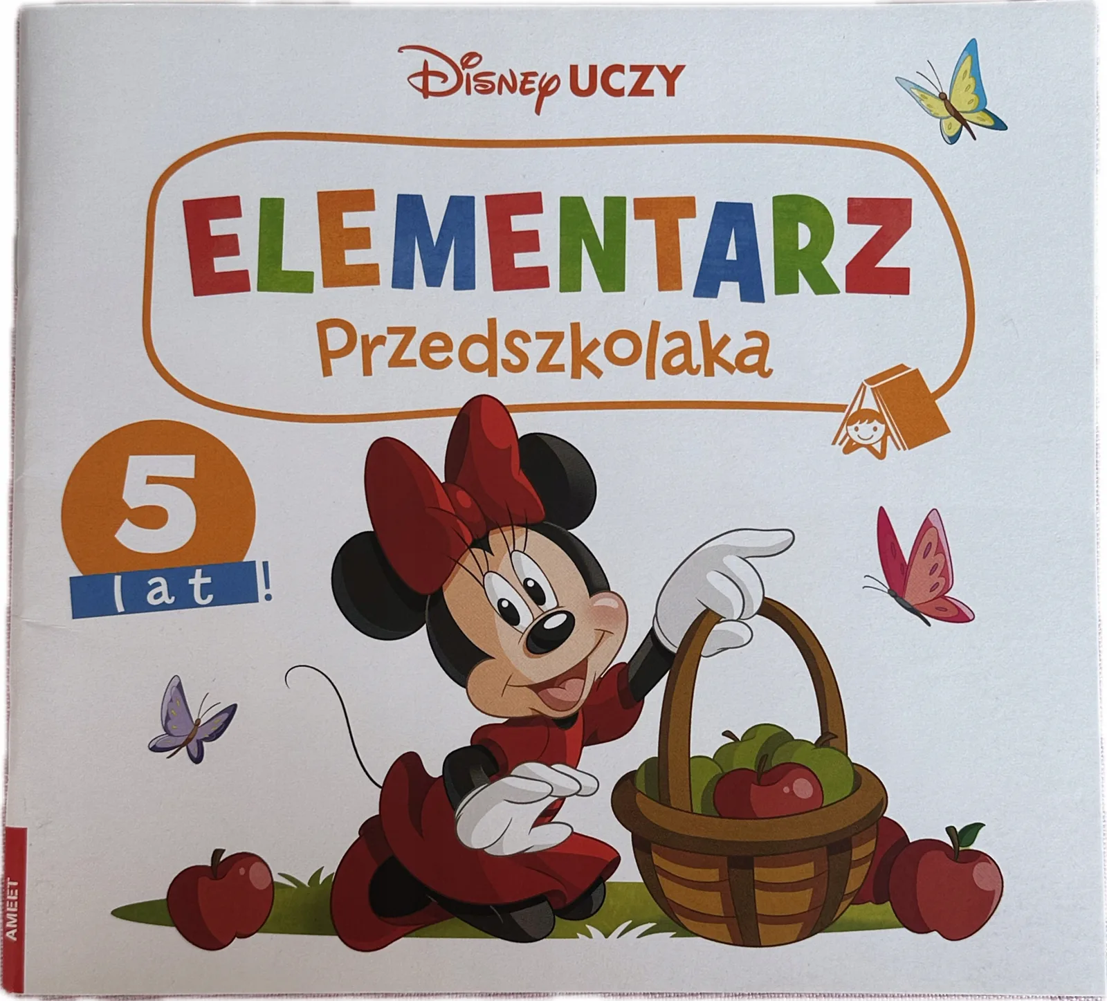 Okładka: Elementarz przedszkolaka 5-latka pięciolatka Disney naklejki szlaczki figur