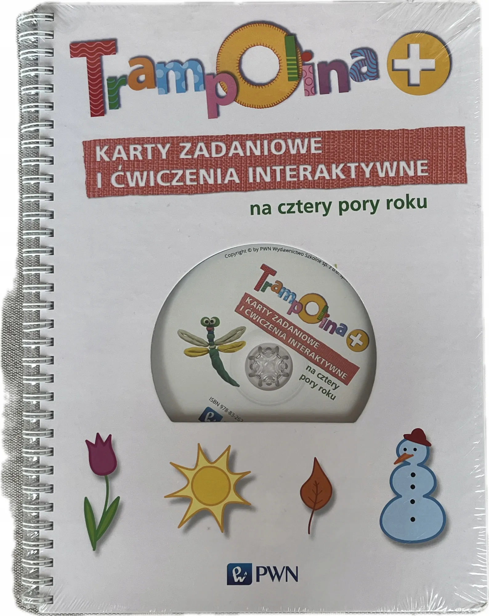 Okładka: Trampolina+ Karty zadaniowe i ćwiczenia interaktywne na 4 pory roku płyta
