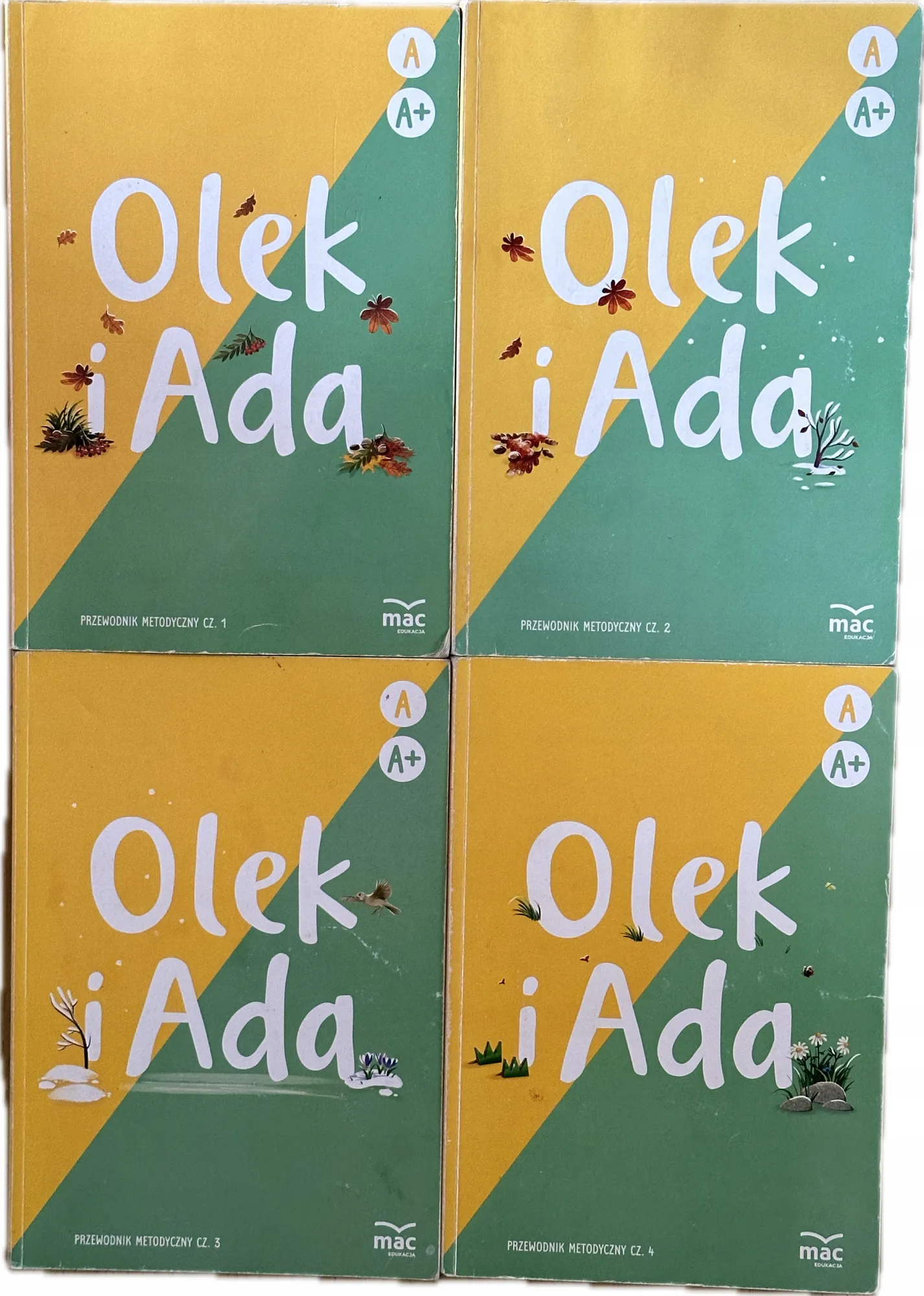 Okładka: OLEK I ADA książka nauczyciela przewodnik A A+ komplet 4 sztuki