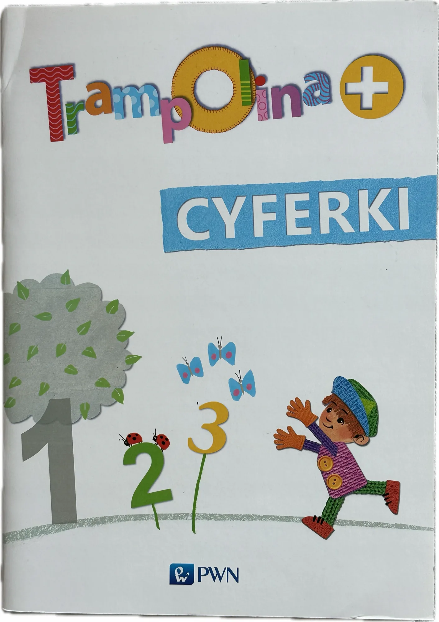 Okładka: TRAMPOLINA 5 6 lat matematyka CYFERKI KALIGRAFIA ĆWICZENIA zerówka PWN