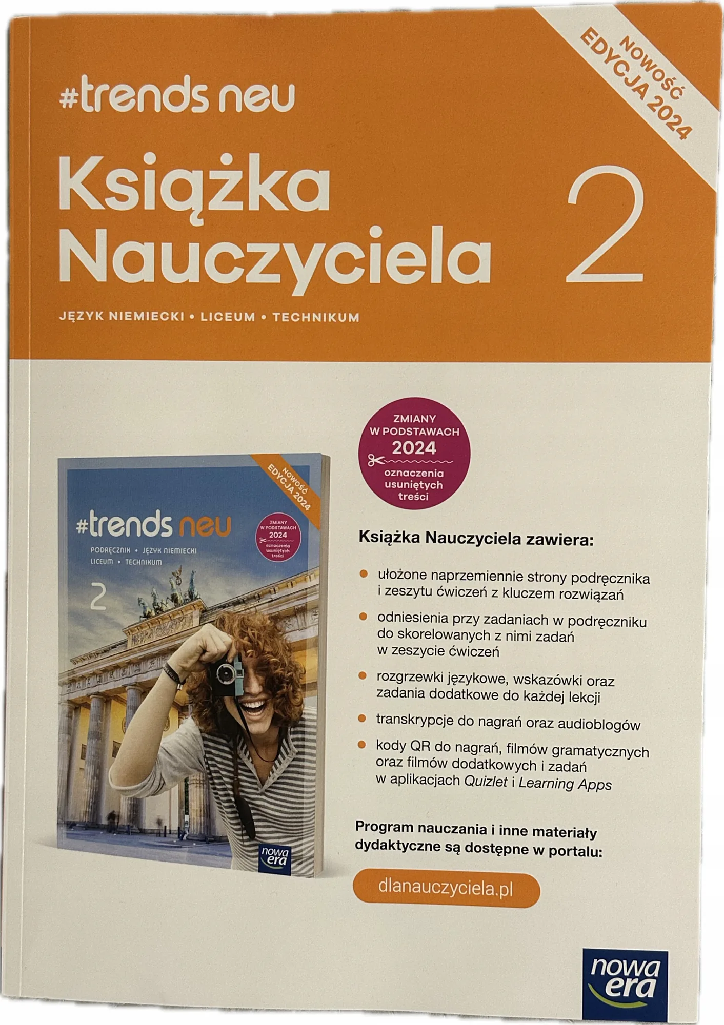 Okładka: TRENDS NEU 2 ksiązka nauczyciela język niemiecki NOWA EDYCJA 2024