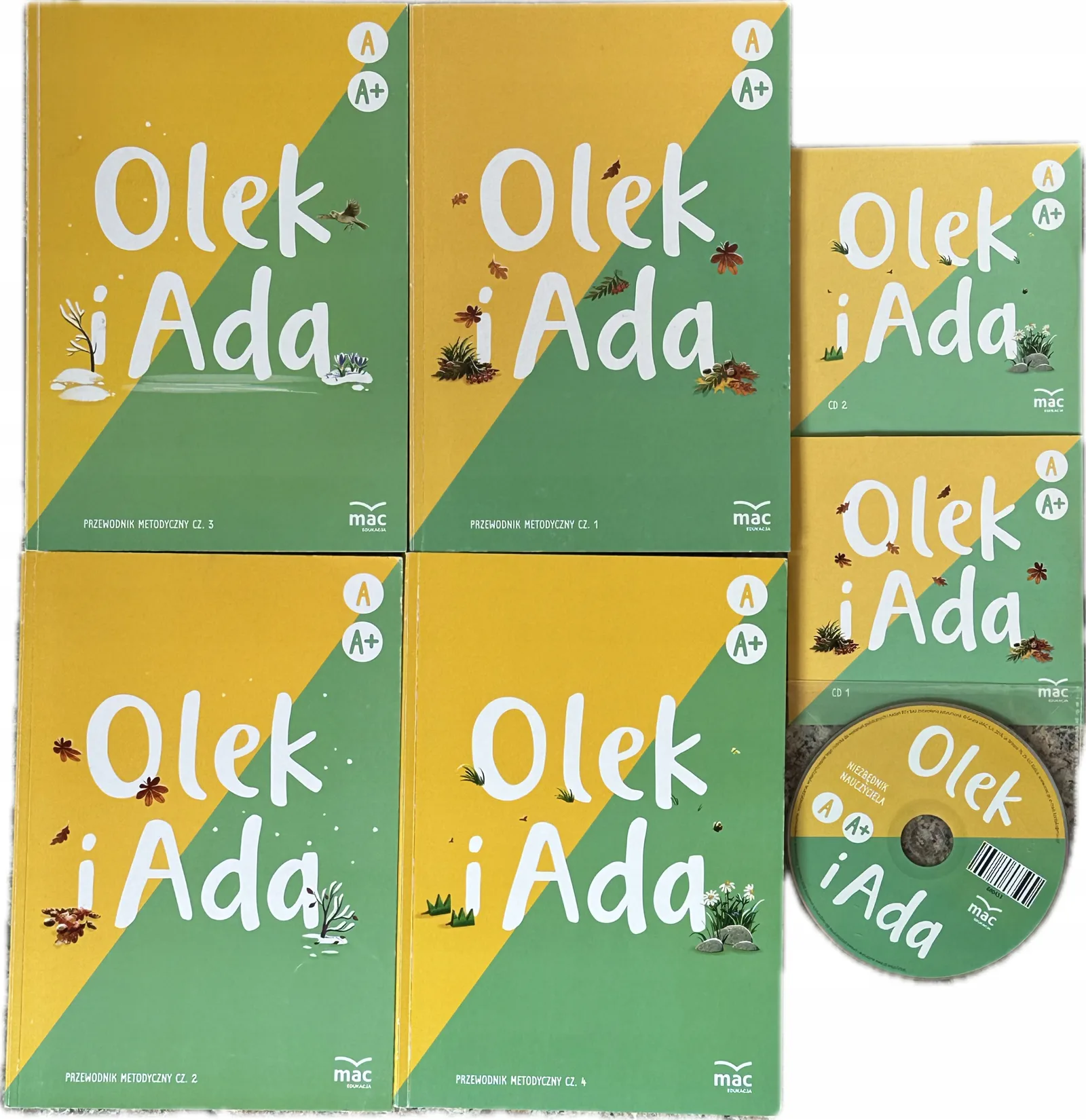 Okładka: OLEK I ADA książka nauczyciela przewodnik A A+ komplet 4 szt + 3 płyty cd