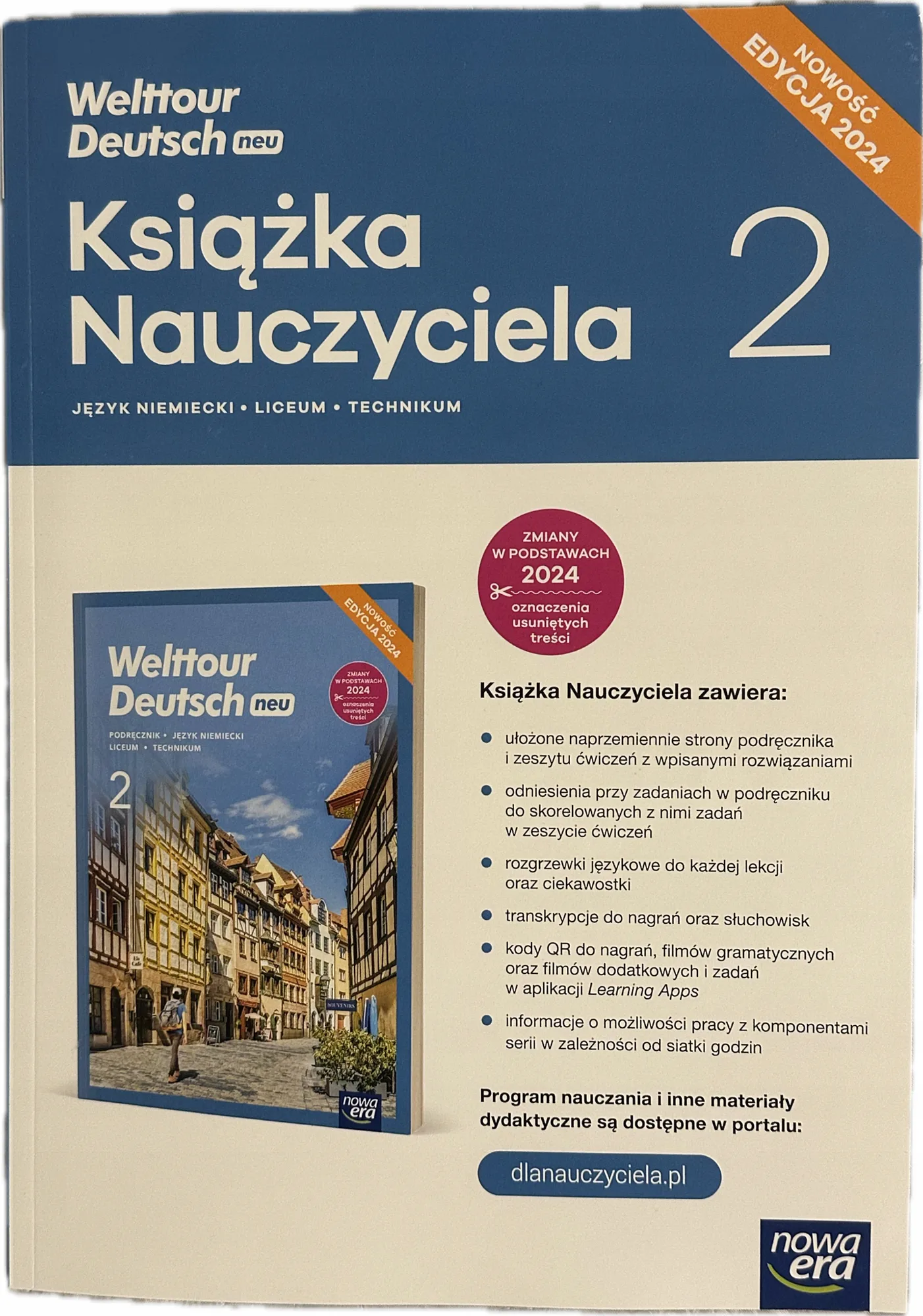 Okładka: WELTTOUR DEUTSCH NEU 2 język niemiecki ksiązka nauczyciela EDYCJA 2024