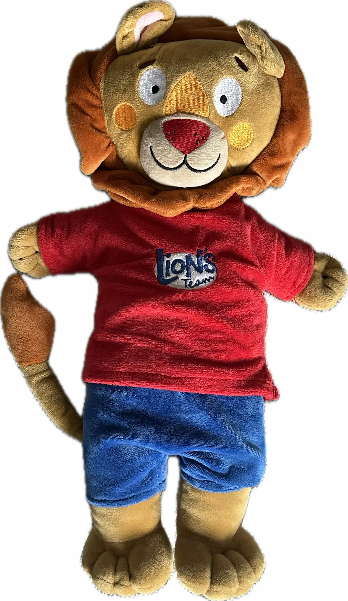 Okładka: LIONS Team DUŻA maskotka pluszak BILLY ANGIELSKI dla przedszkolaków PACYNKA
