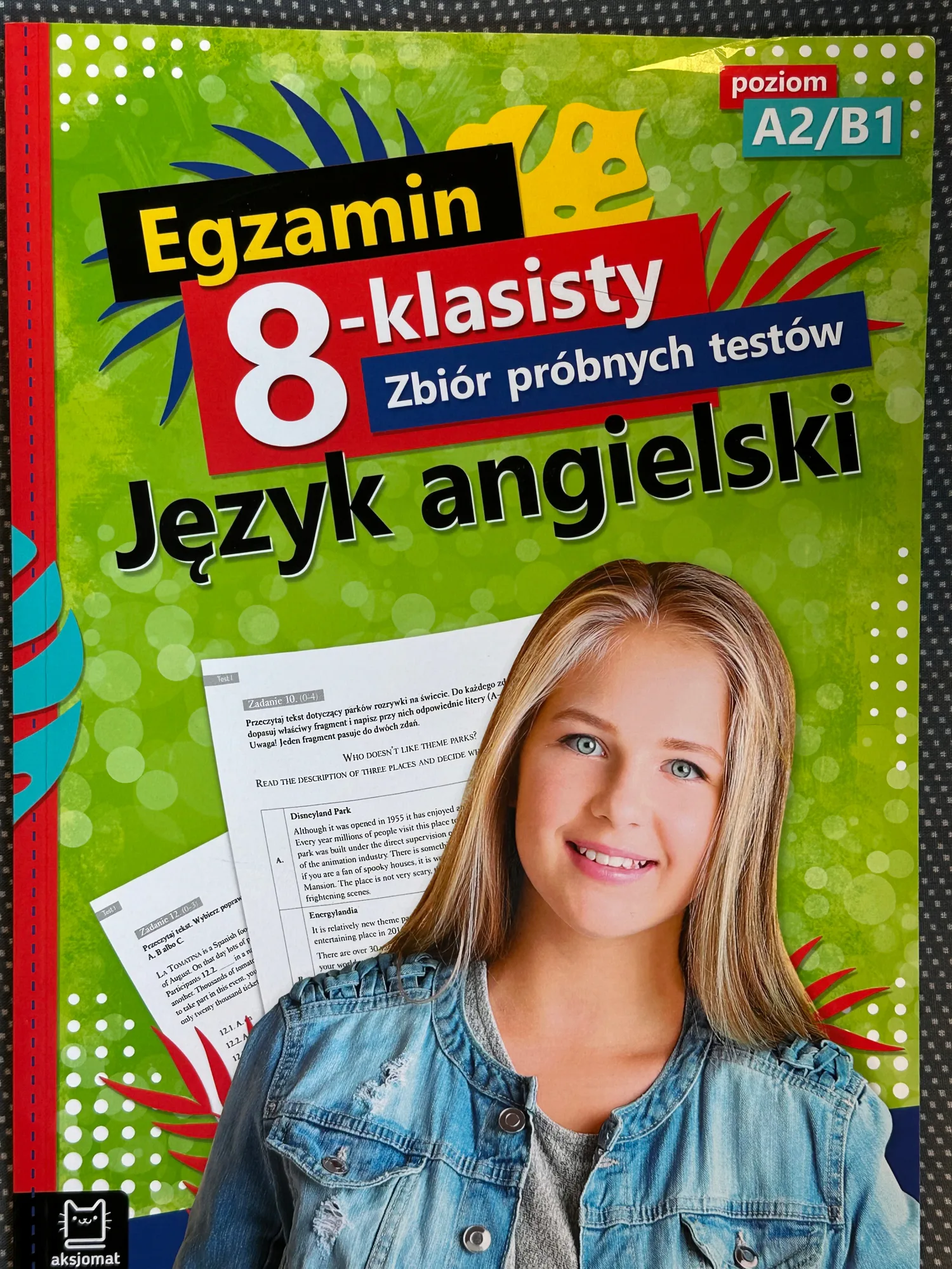 Okładka: Egzamin ósmoklasisty język angielski zbiór testów próbnych z odp. bdb-