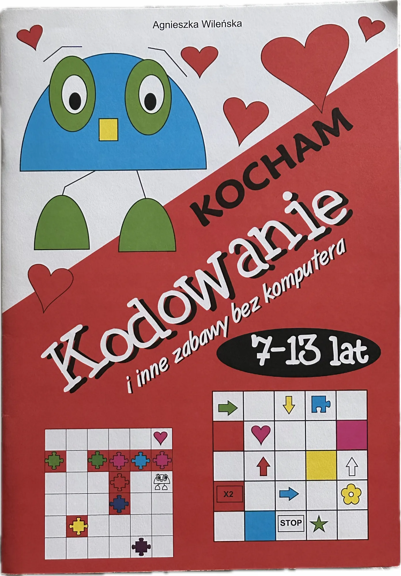 Okładka: Kodowanie nauka kodowania dla dzieci 7 8 9 10 11 12 13 lat zadania