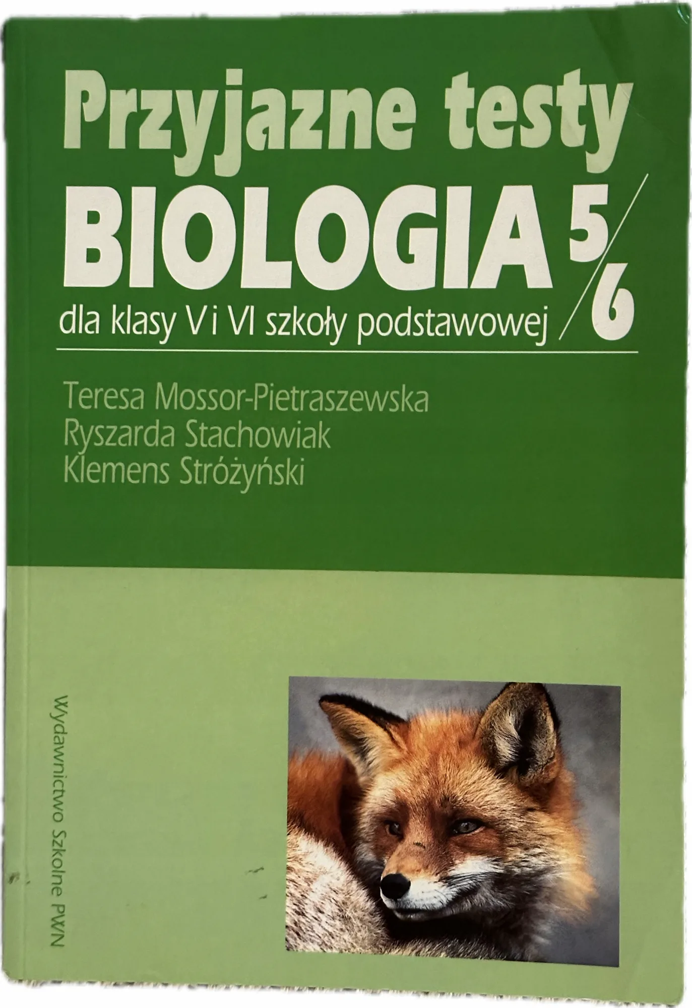 Okładka: Sprawdziany testy biologia KLASA 5 6 z odpowiedziami