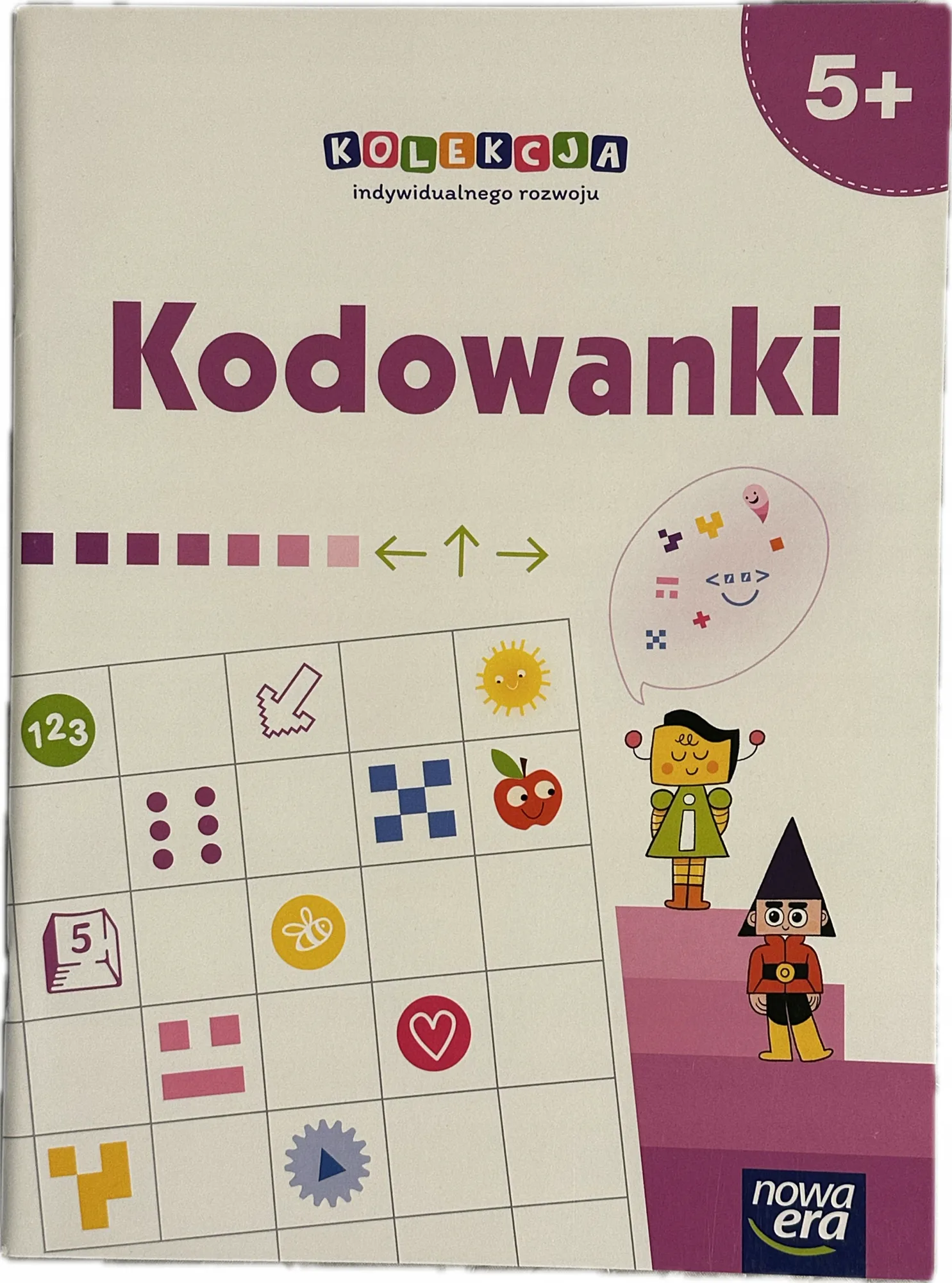 Okładka: KODOWANKI 5+ pięciolatek 5 lat nauka kodowania NOWA ERA kodowanie