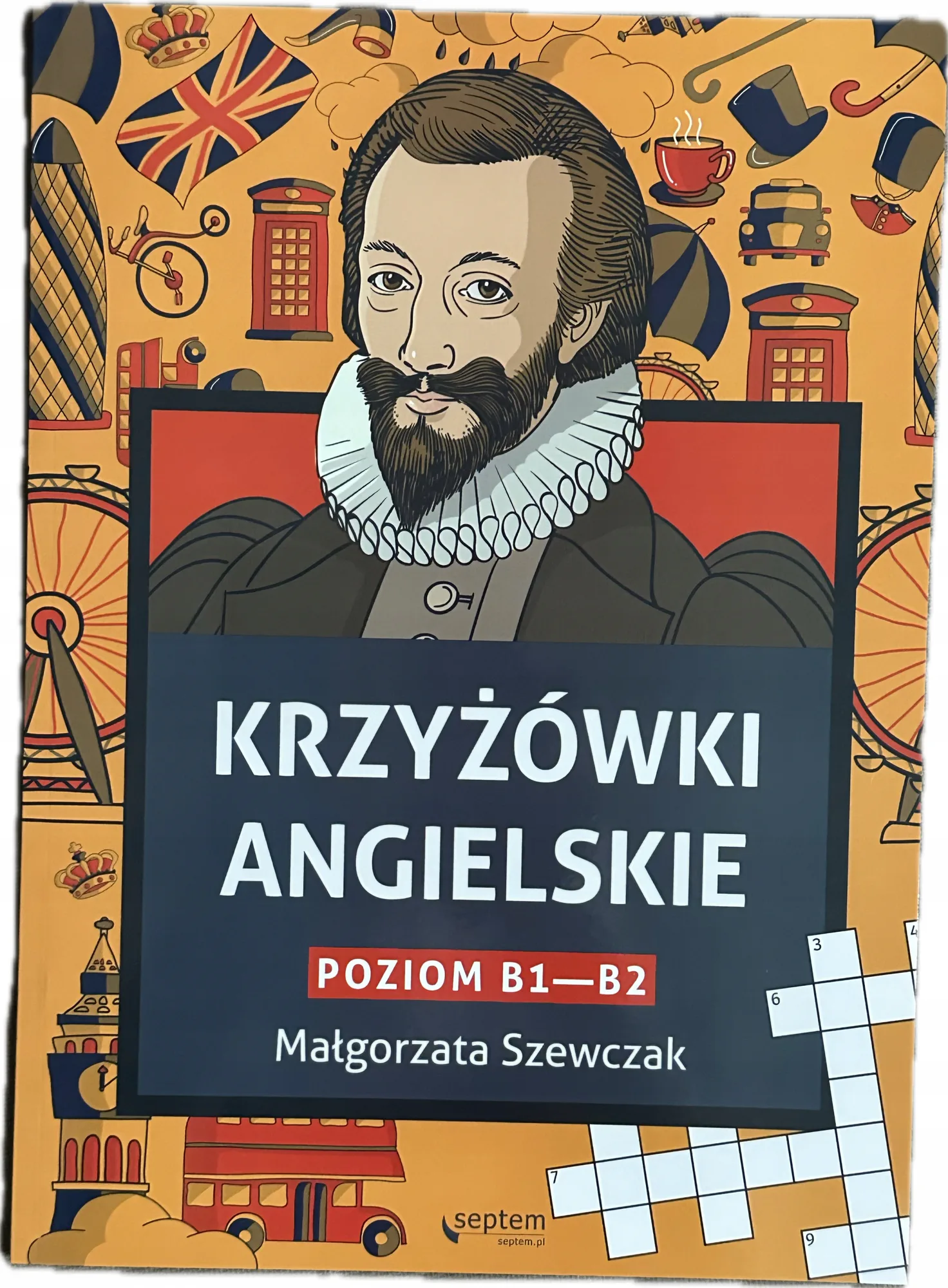 Okładka: krzyżówki angielskie z języka angielskiego poziom B1 B2 słówka angielskie