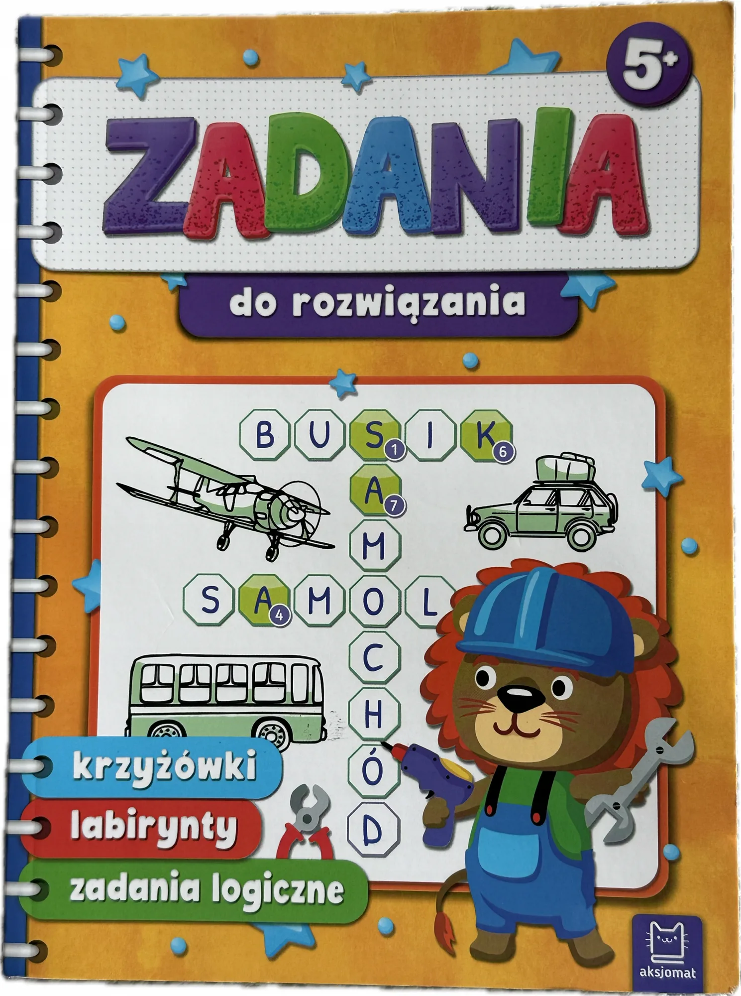 Okładka: książeczka edukacyjna labirynty zadania dla przedszkolaka 5+ 5 6 7 lat
