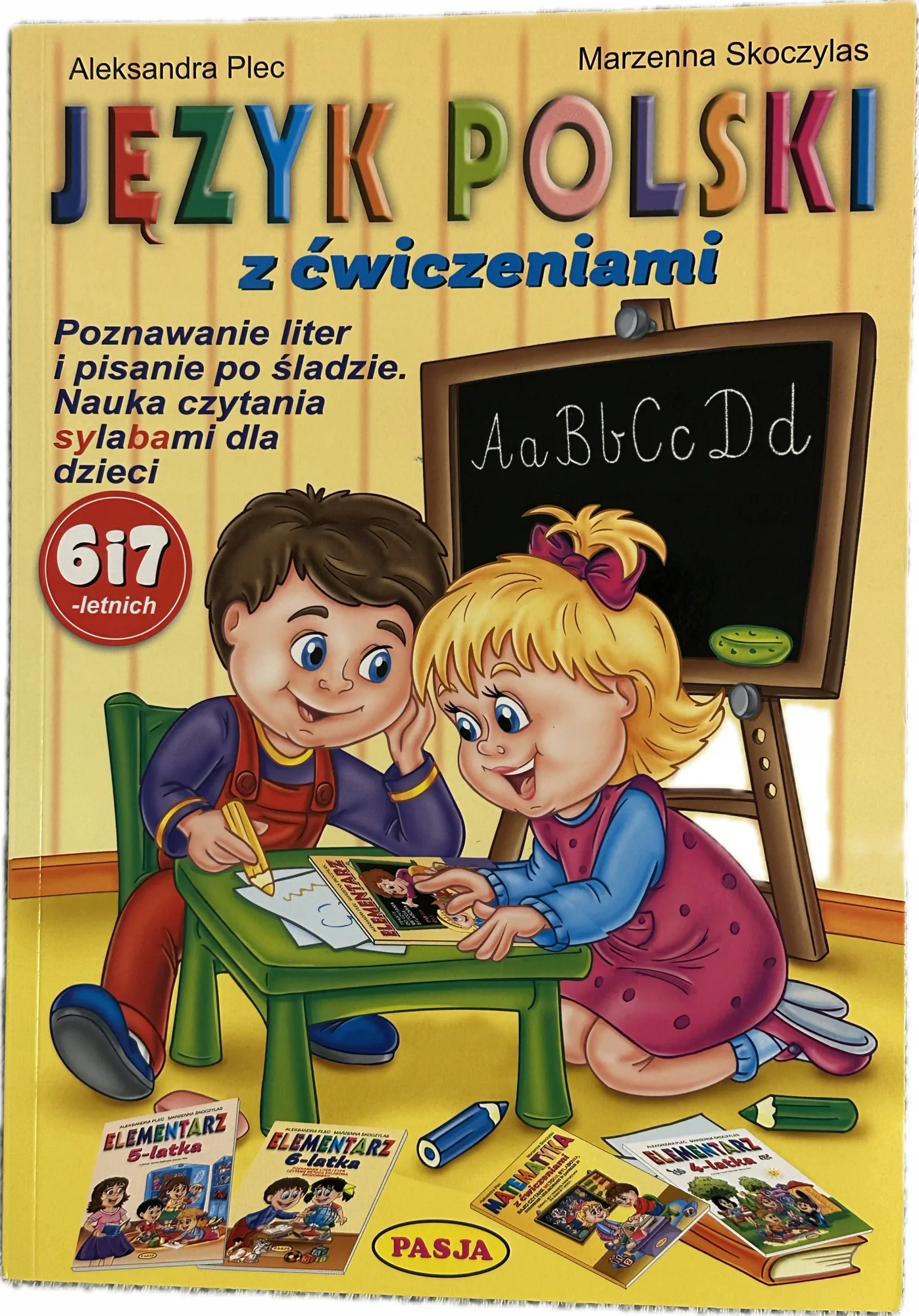 Okładka: Nauka pisania literki kaligrafia klasa 1 zerówka czytanie sylabami PASJA