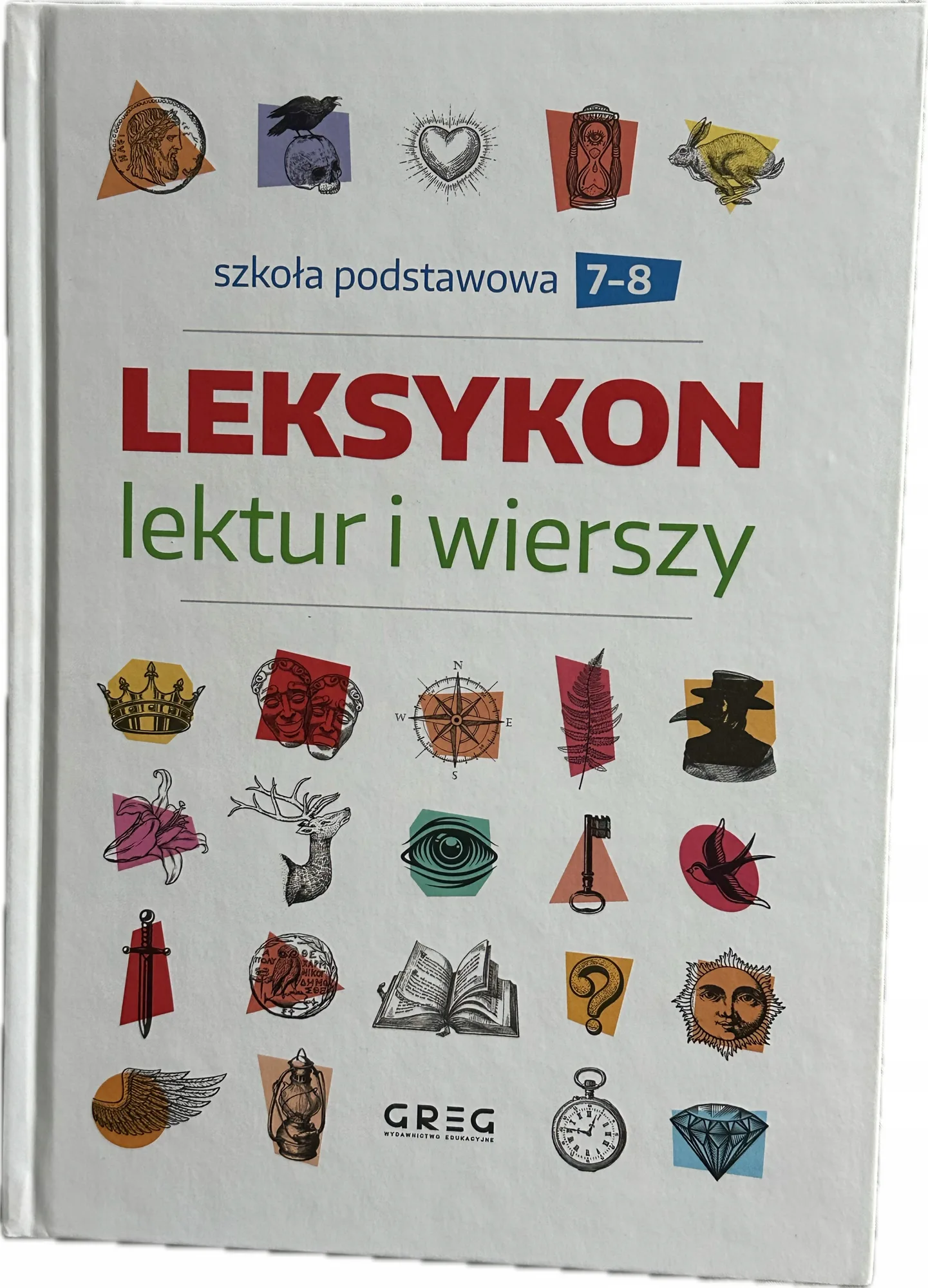 Okładka: Leksykon lektur i wierszy opracowania omówienia streszczenia klasa 7 8 GREG