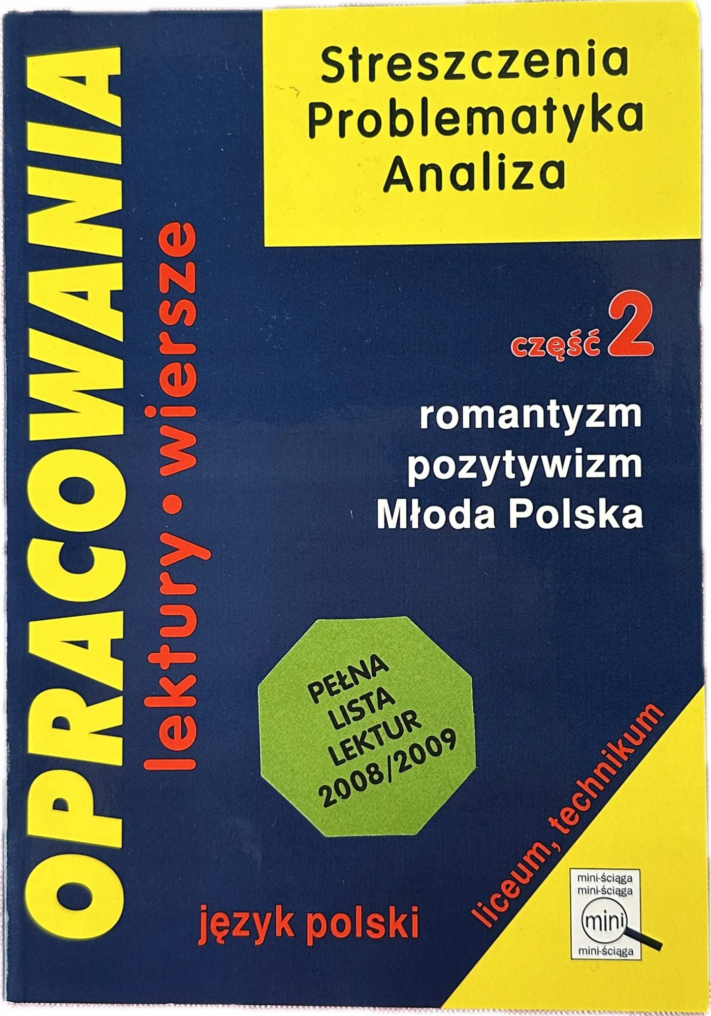 Okładka: ROMANTYZM Pozytywizm Młoda Polska liceum LO ŚCIĄGA OPRACOWANIA BRYK GREG
