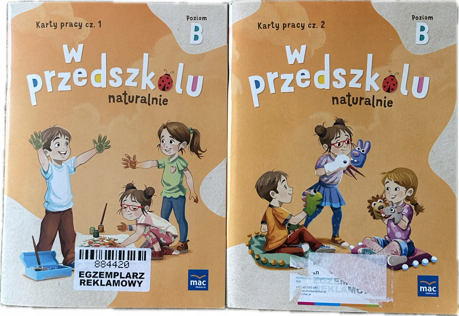Okładka: W przedszkolu naturalnie B karty pracy część 1 2 MAC ćwiczenia
