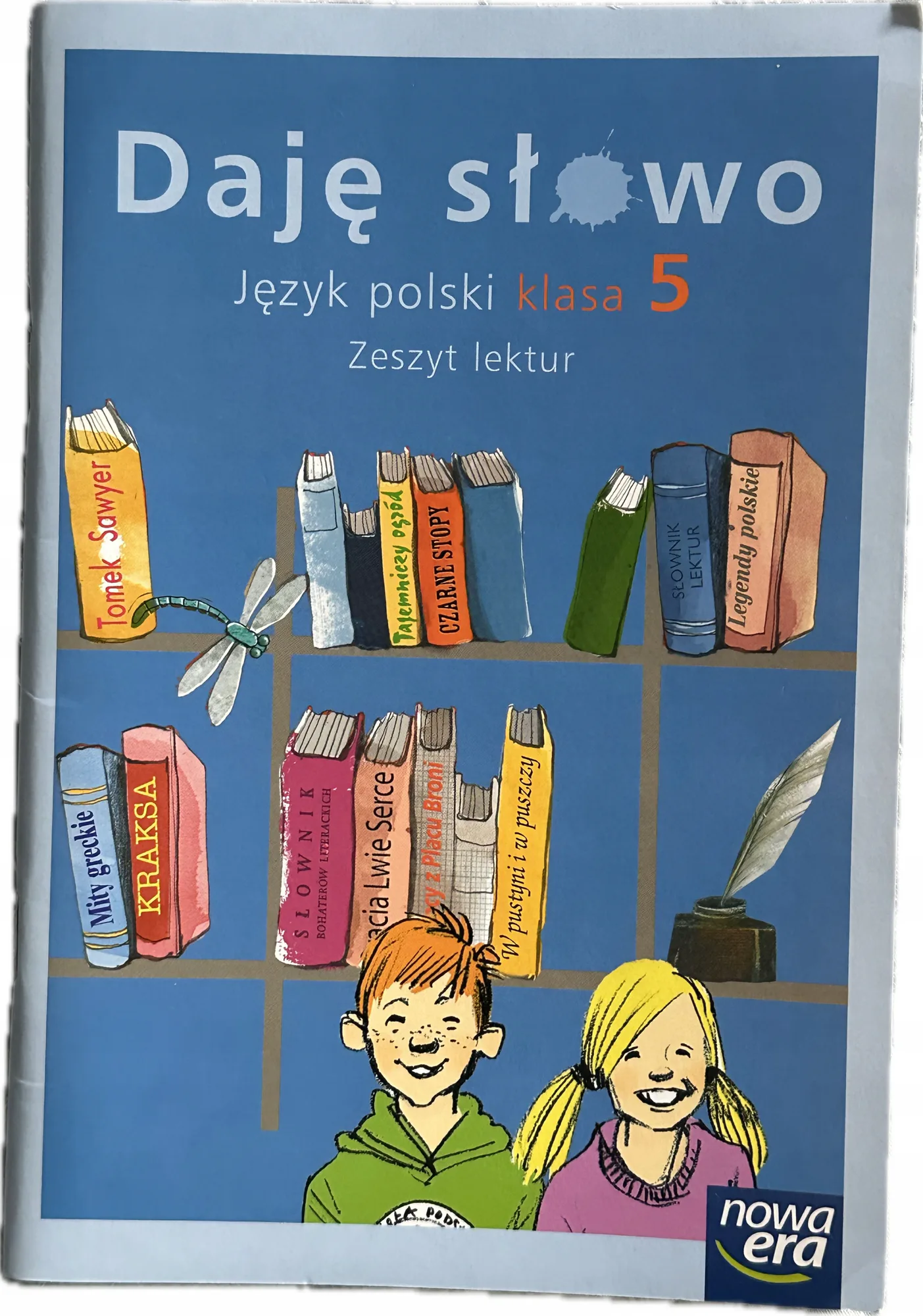 Okładka: KARTY PRACY Z LEKTUR zeszyt lektury NOWA ERA KLasa 5 Daję słowo