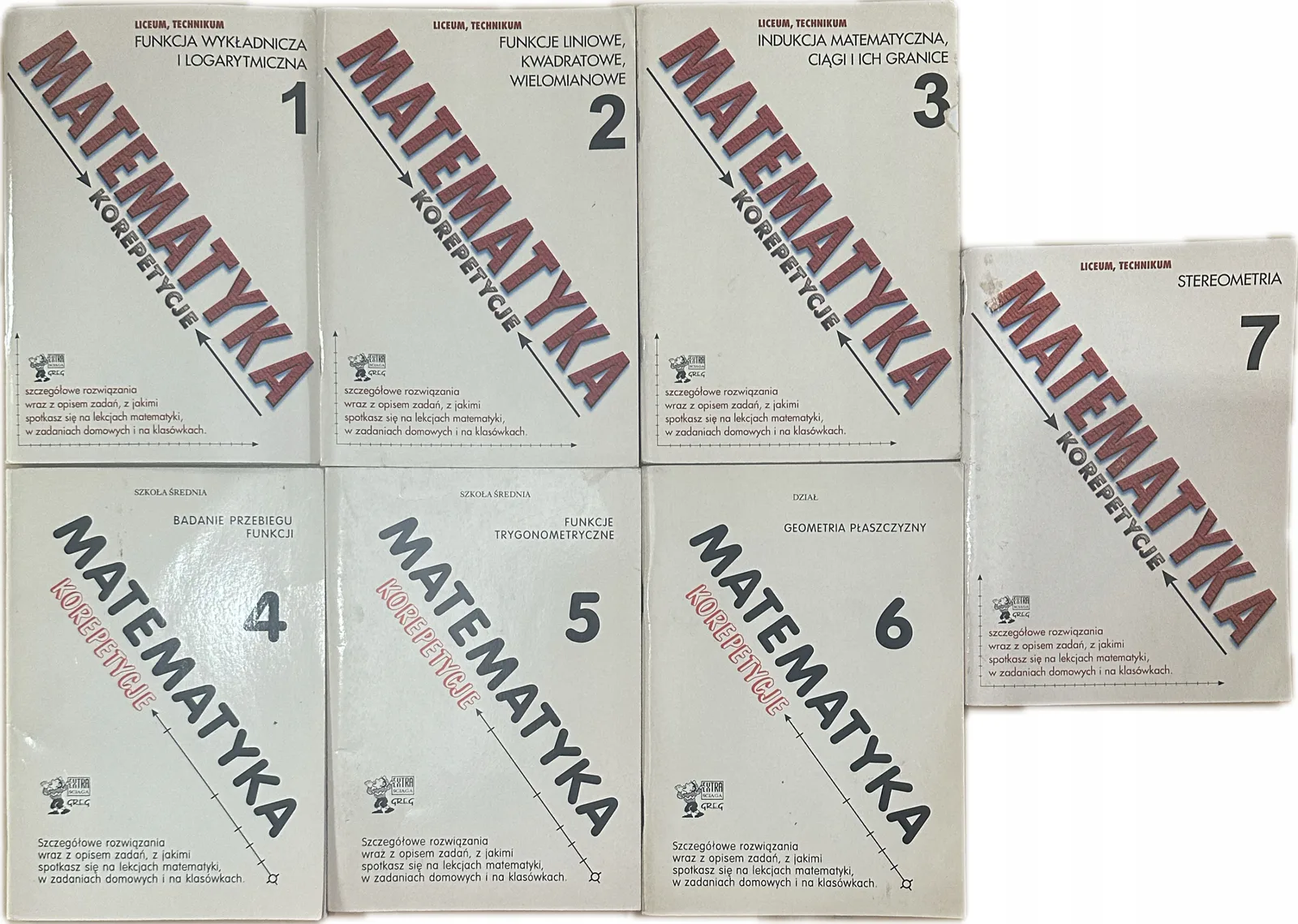 Okładka: KOREPETYCJE MATEMATYKA liceum matura komplet zestaw ściągi matematyczne 7sz