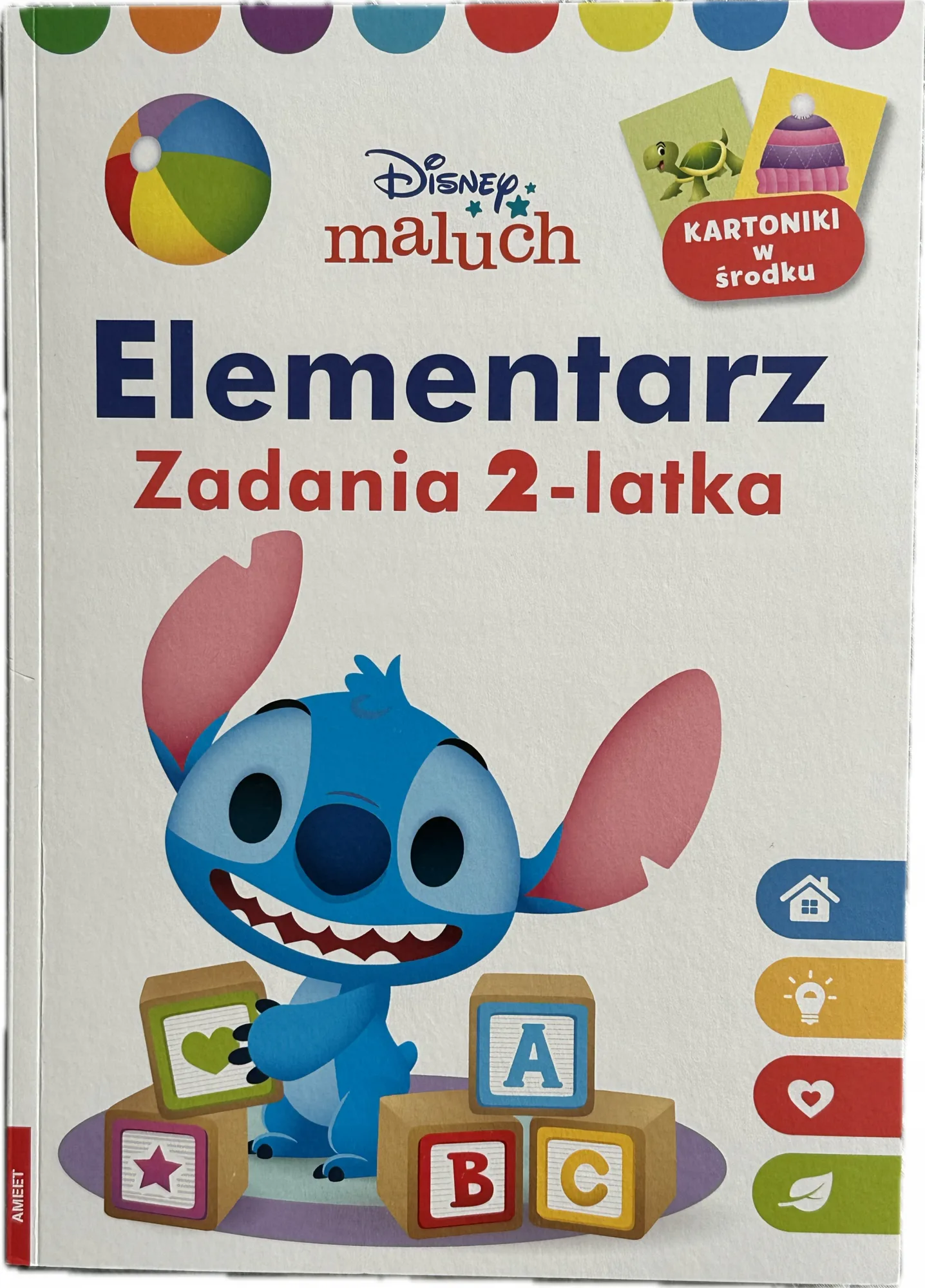 Okładka: Zadania dla 2 latka ELEMENTARZ Disney maluch karty pracy A4 naklejki