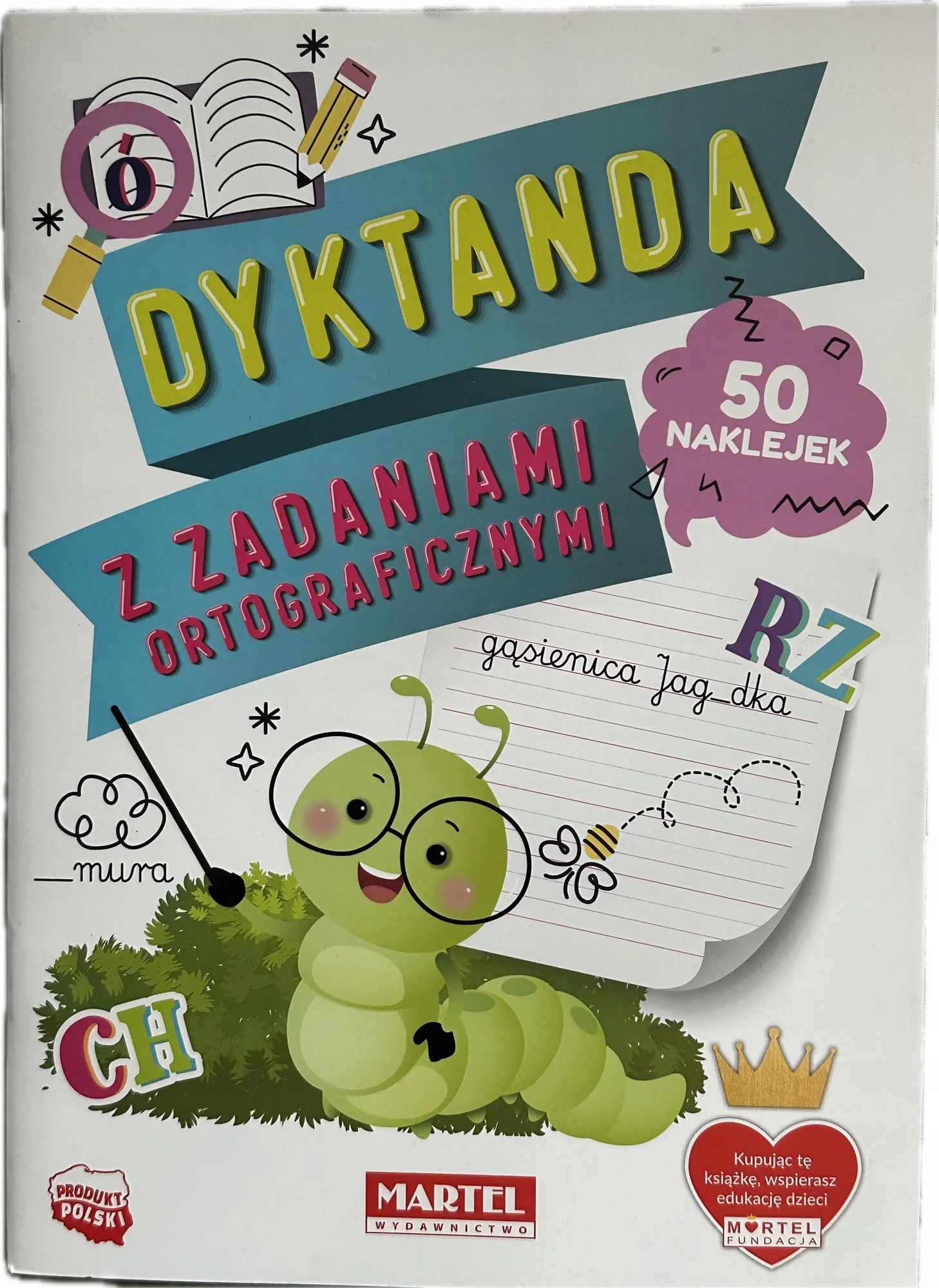 Okładka: Dyktanda z ćwiczeniami ortograficznymi klasa 1 2 3 nauka ortografii A4