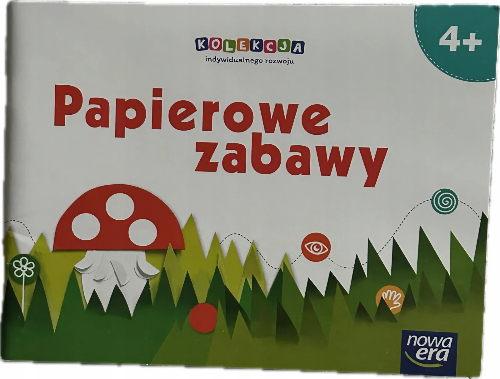 Okładka: Papierowe zabawy Wycinanka NOWA ERA 4+ kreatywność 4 5 lat czterolatki