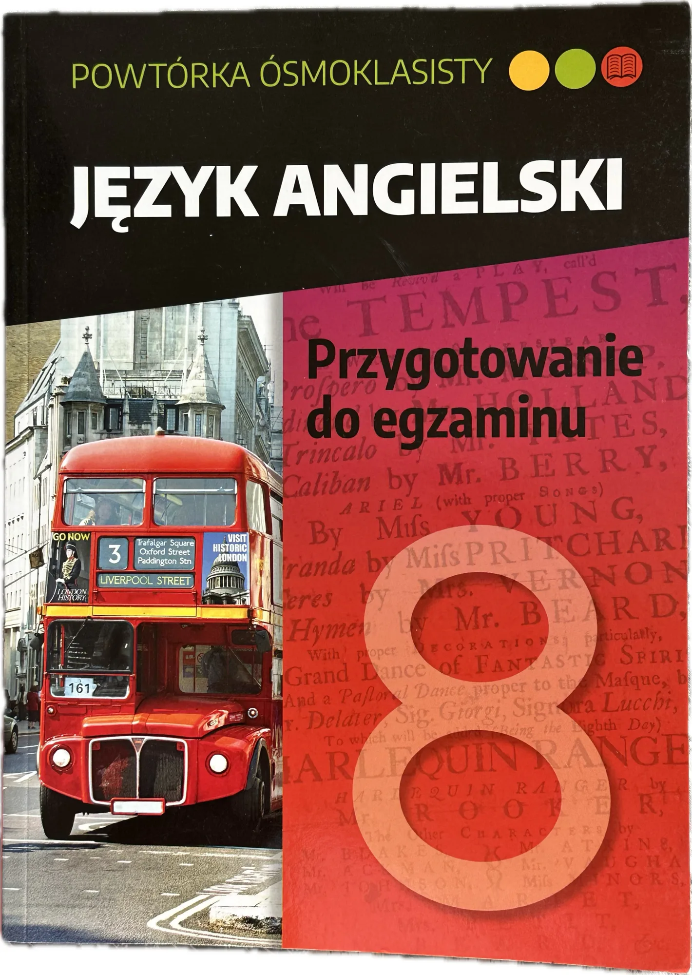 Okładka: EGZAMIN ÓSMOKLASISTY 8-klasisty Angielski powtarzanie wiadomości powtórka