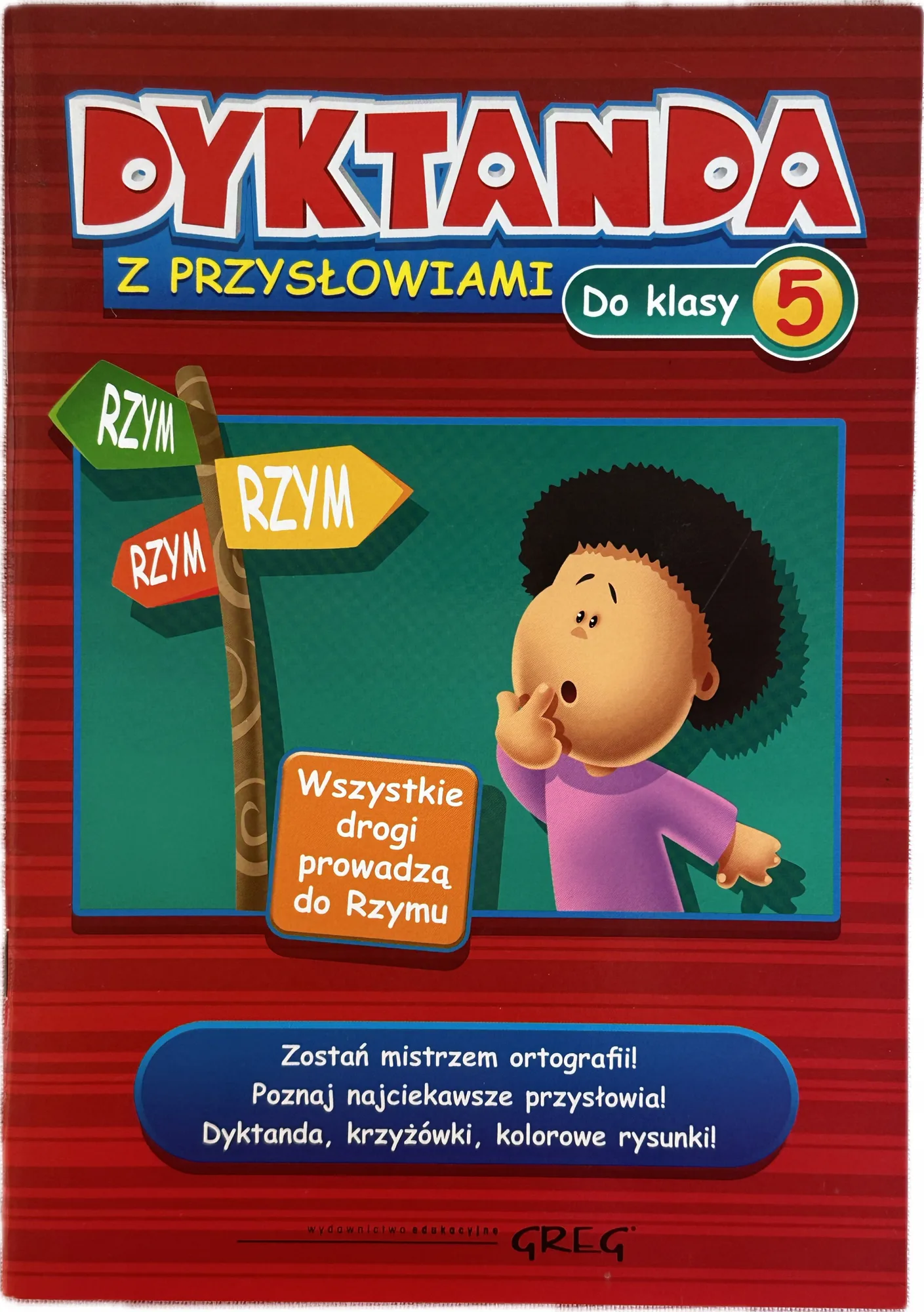 Okładka: klasa 5 DYKTANDA z przysłowiami