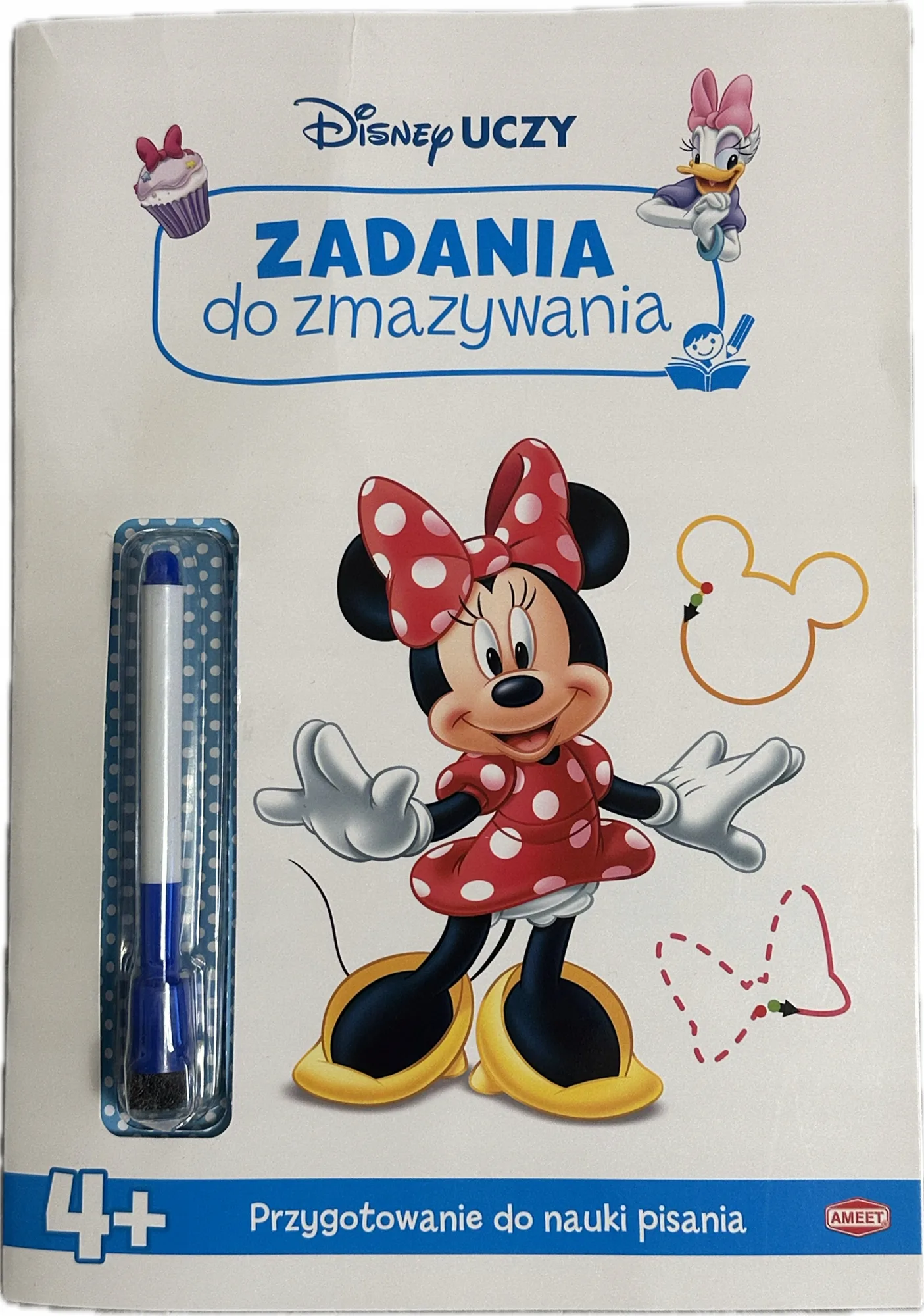 Okładka: CYFERKI ćwiczenia nauka pisania po śladzie kaligrafia Disney uczy pisak