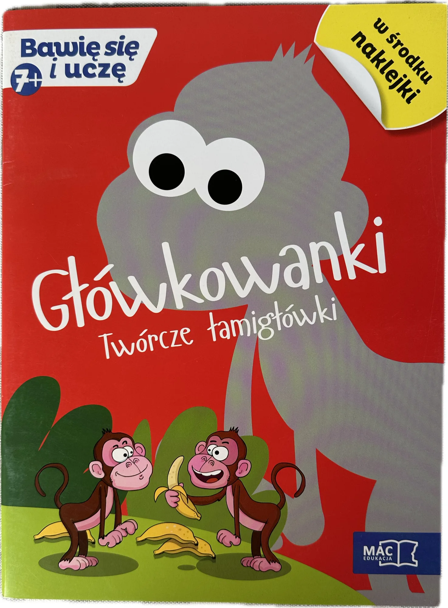 Okładka: książeczka edukacyjna kolorowanie 7 8 lat łamigłówki ciekawe zadania 7+