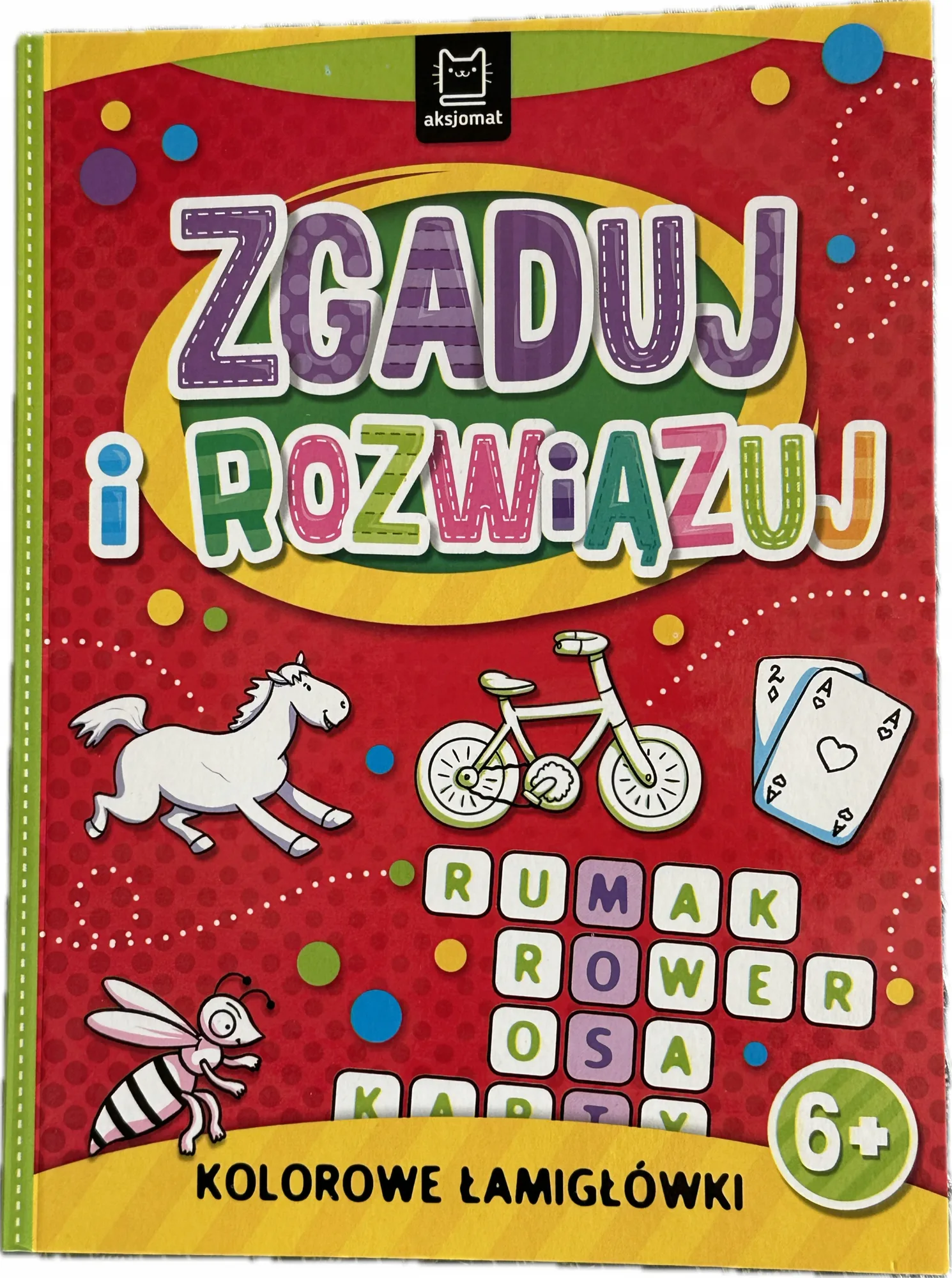 Okładka: Książeczka edukacyjna 6 7 lat zagadki łamigłówki krzyżówki kolorowanki 6+
