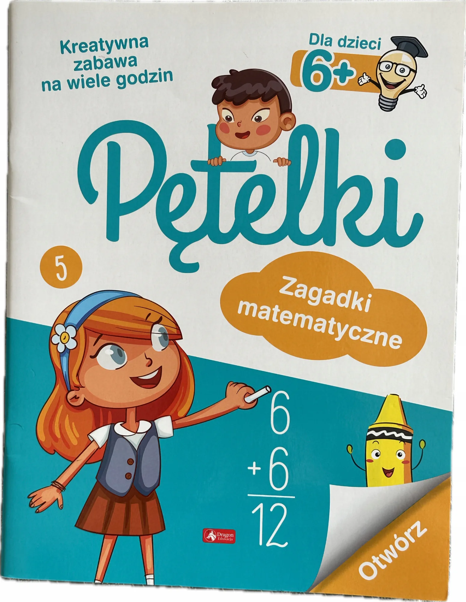 Okładka: Matematyczne ŁAMIGŁÓWKI zagadki zadania logiczne 6 7 lat 6+ zerówka a4