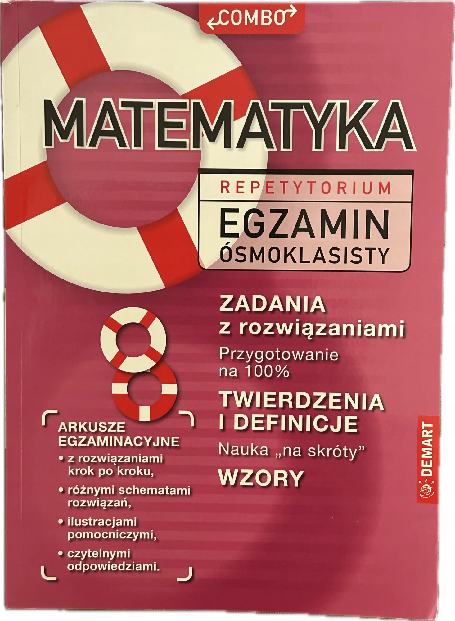 Okładka: EGZAMIN ÓSMOKLASISTY MATEMATYKA próbne arkusze rozwiązania i klucze odp