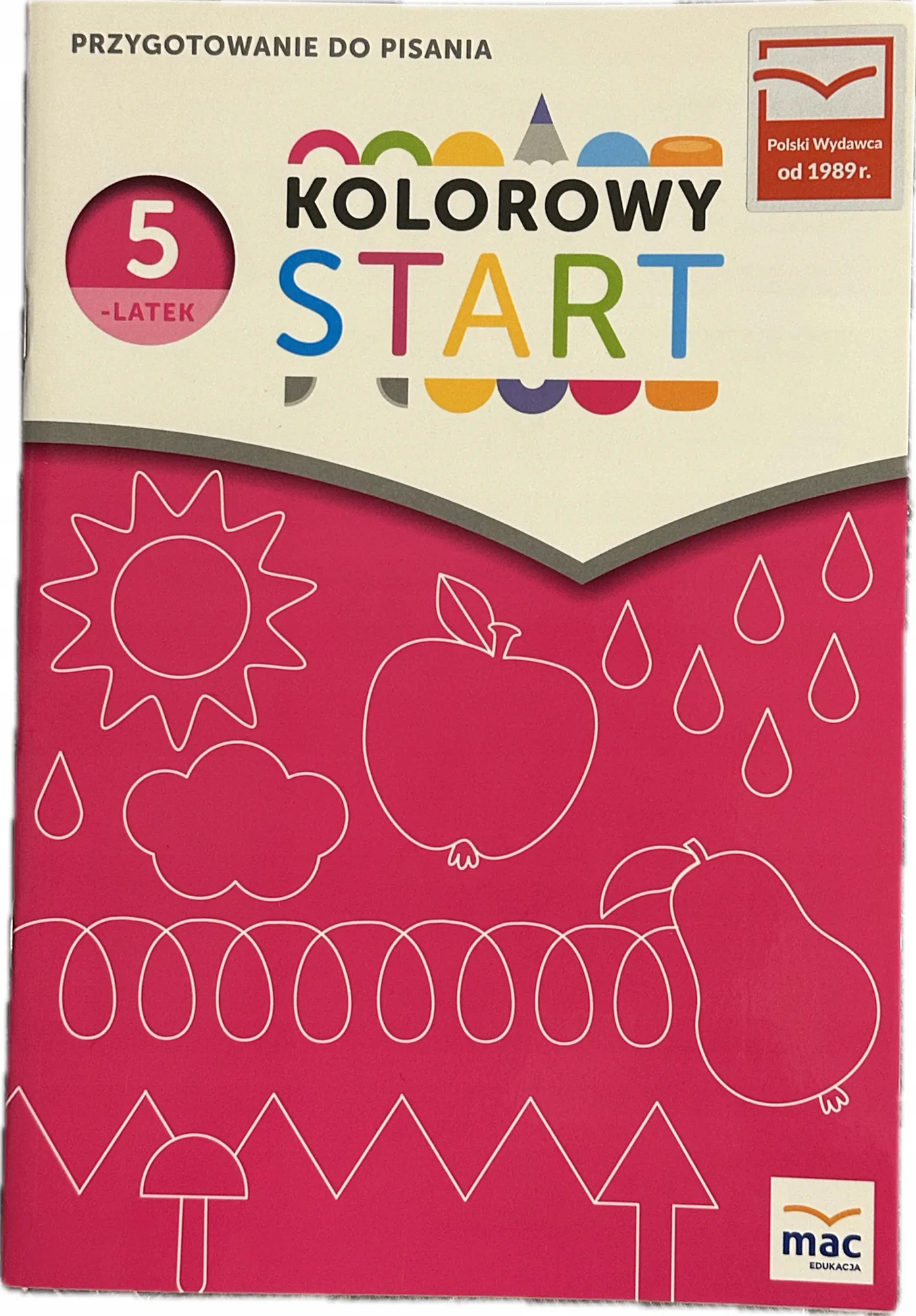 Okładka: Kolorowy start przygotowanie do pisania 5 lat szlaczki ćwiczenia
