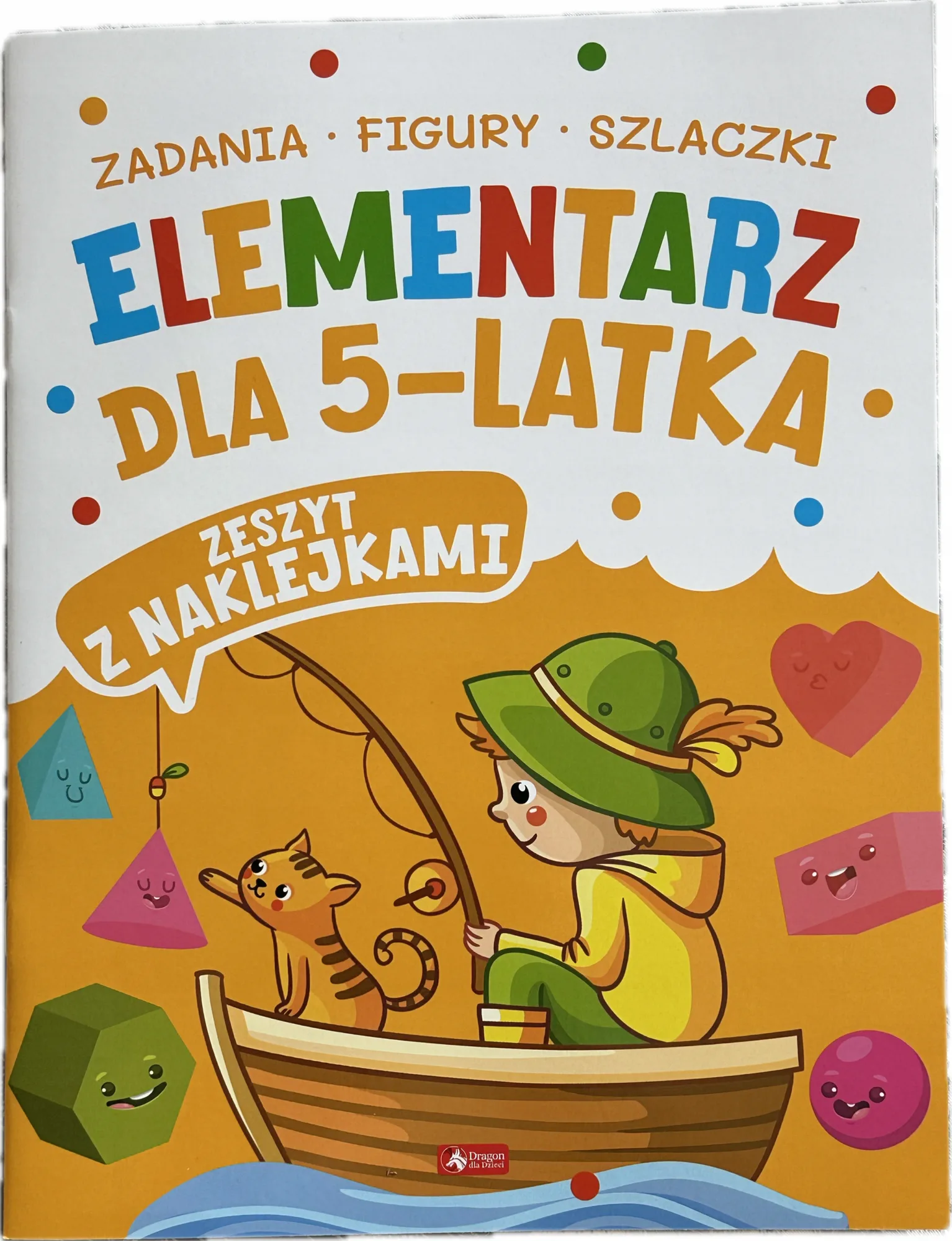 Okładka: Elementarz 5-latka 5 lat pięciolatka karty pracy zadania ćwiczenia naklejki