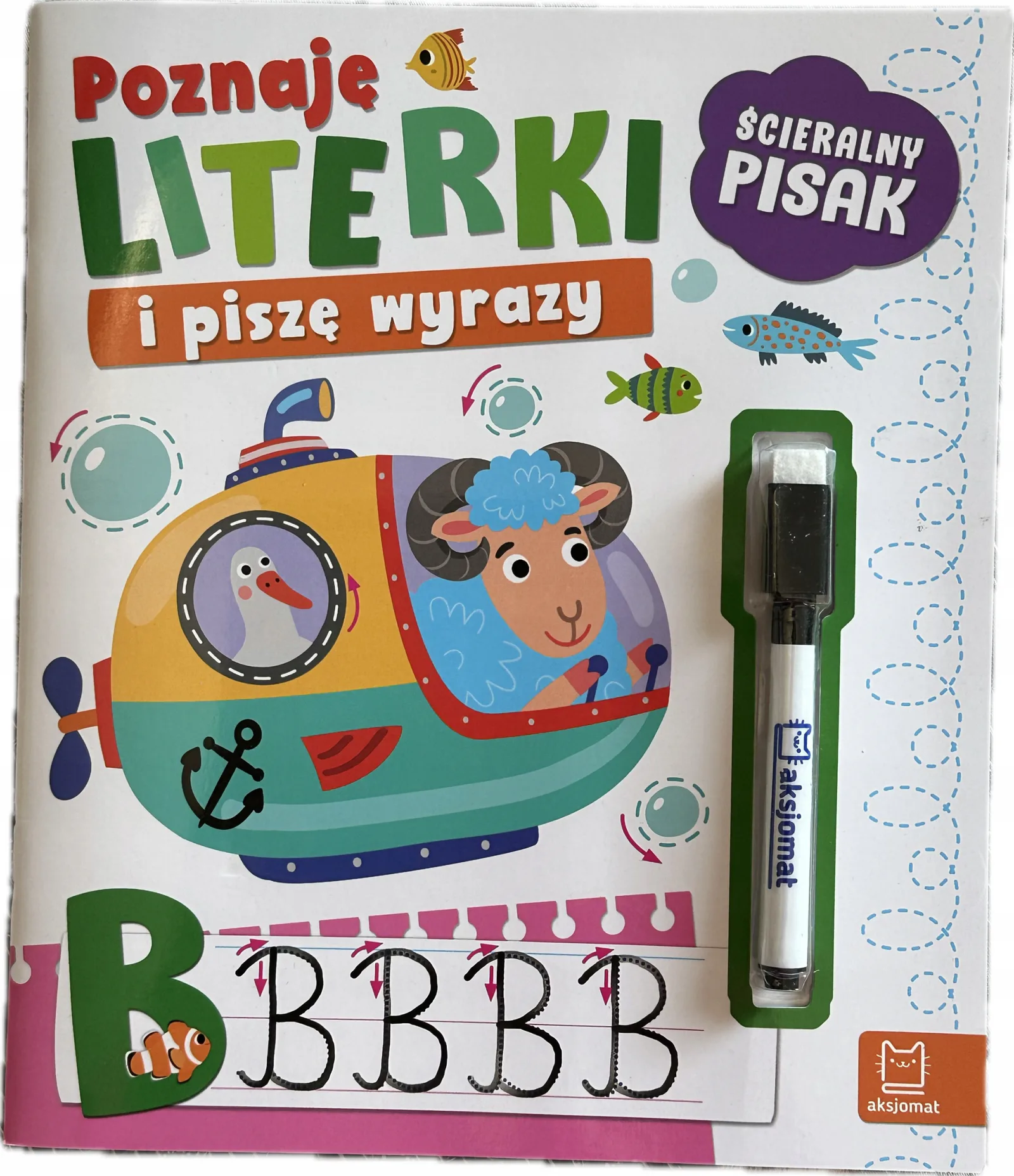 Okładka: ZERÓWKA Ćwiczenia kaligrafia nauka pisania GRAFOMOTORYKA ścieralny pisak