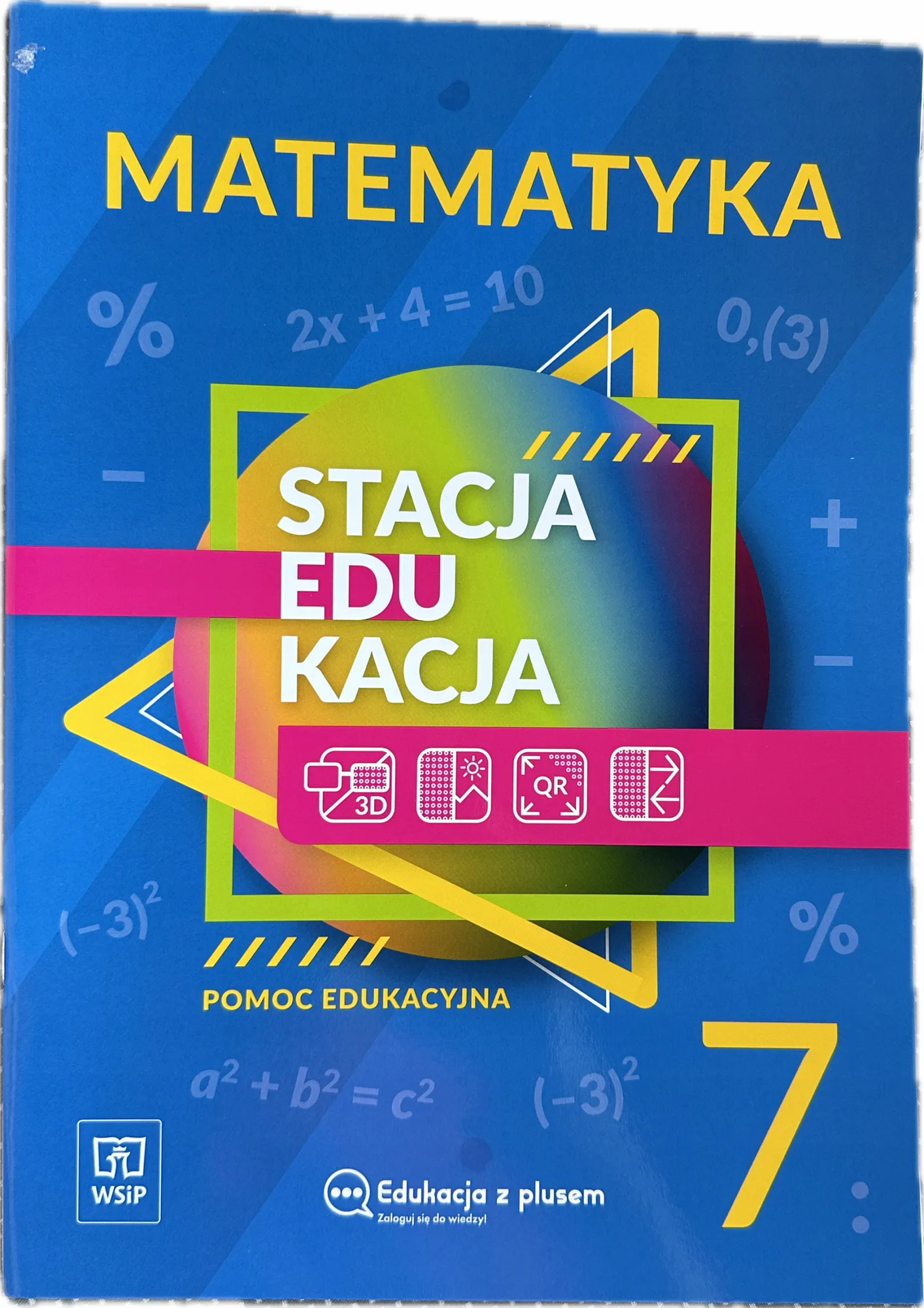 Okładka: Matematyka klasa 7 WSIP pomoce edukacyjne ściąga STACJA EDUKACJA z plusem
