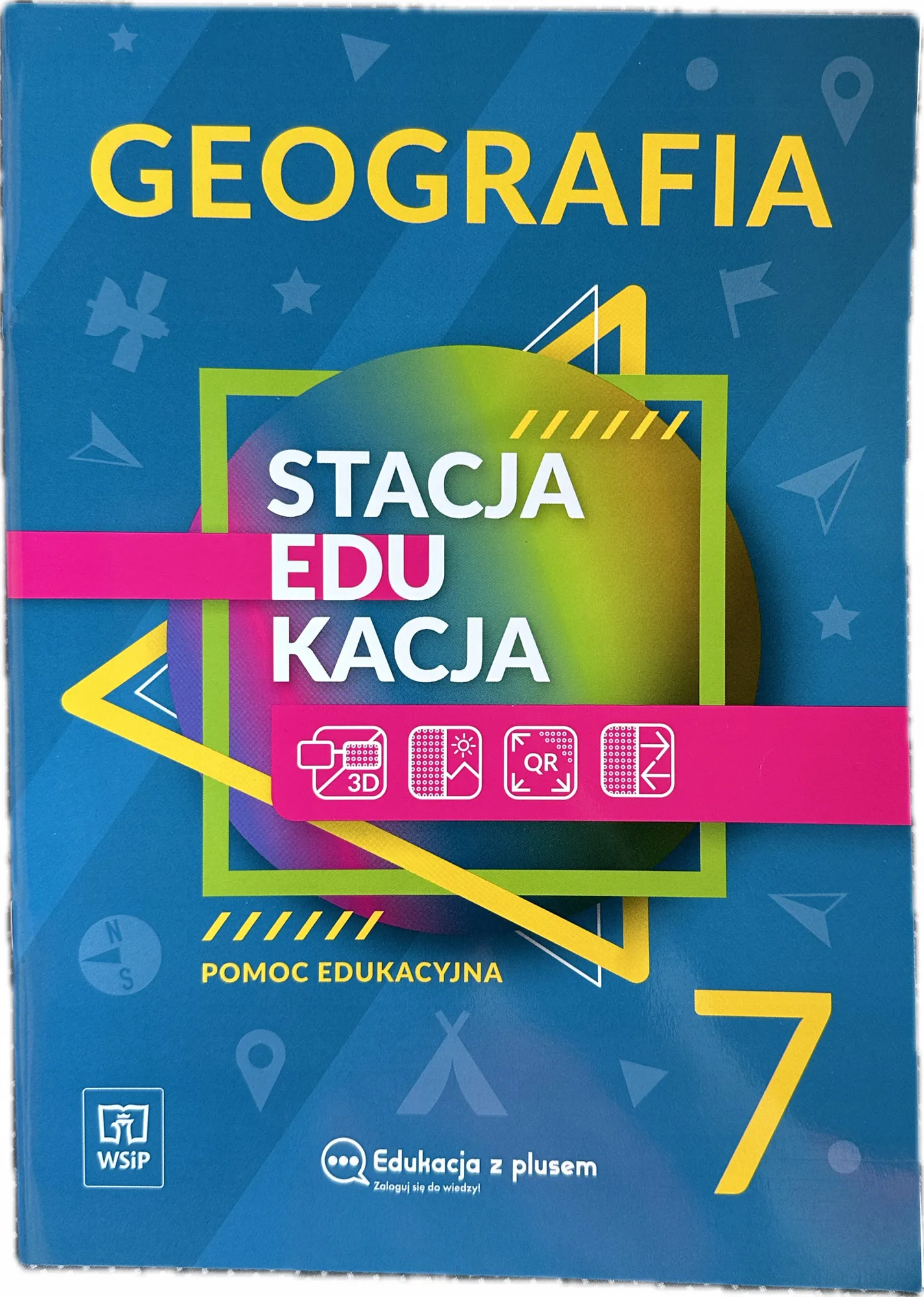 Okładka: Geografia klasa 7 WSIP pomoce edukacyjne ściąga STACJA EDUKACJA z plusem