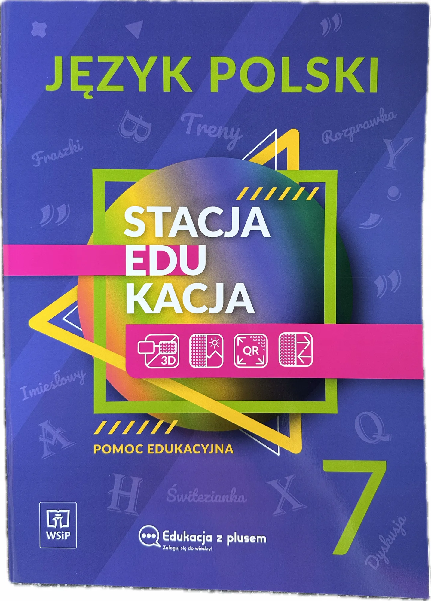 Okładka: Język polski klasa 7 WSIP pomoce edukacyjne ściąga STACJA EDUKACJA z plusem