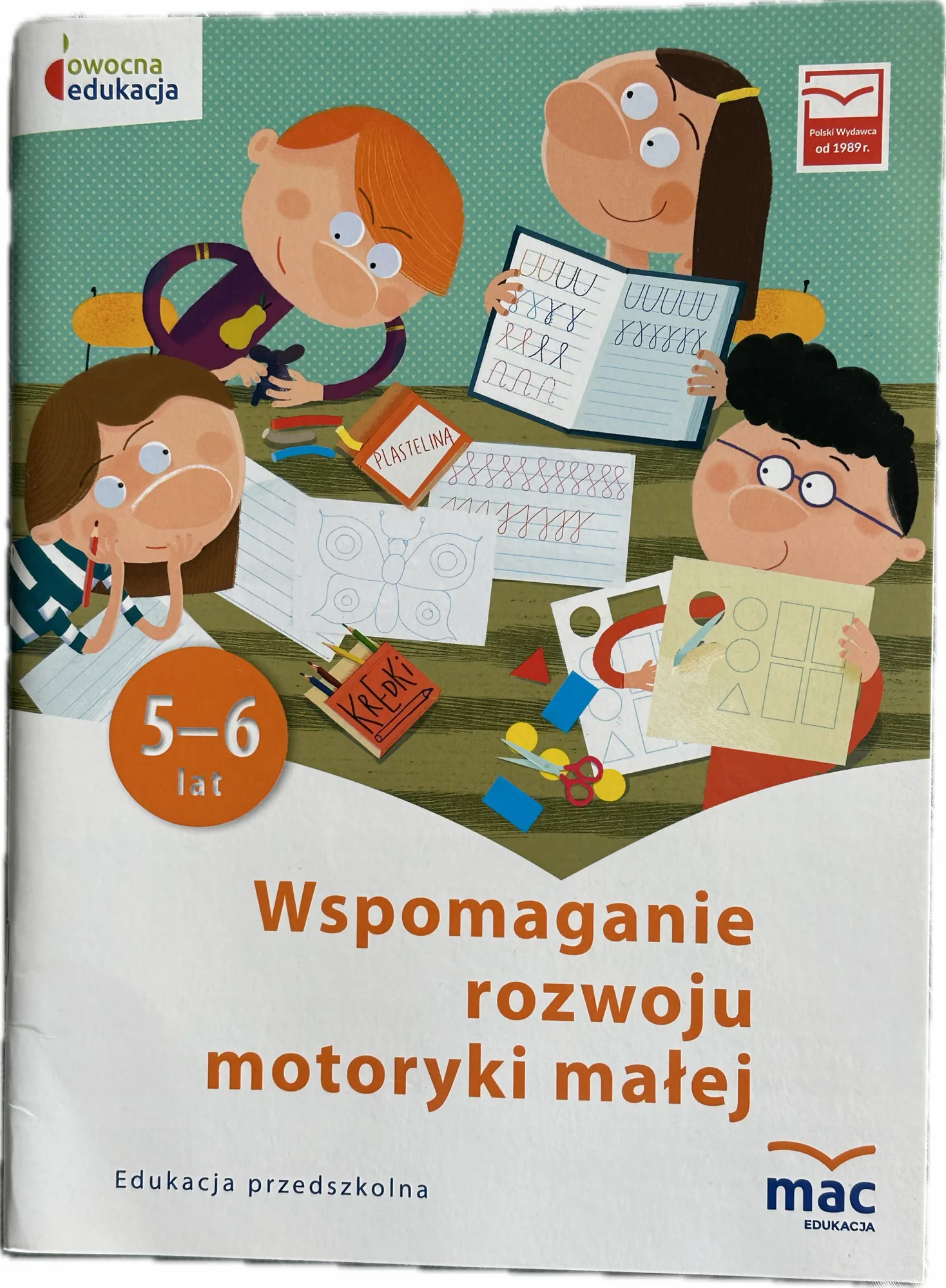 Okładka: Wspomaganie rozwoju motoryki małej szlaczki pisanie po śladzie MAC 5 6 lat