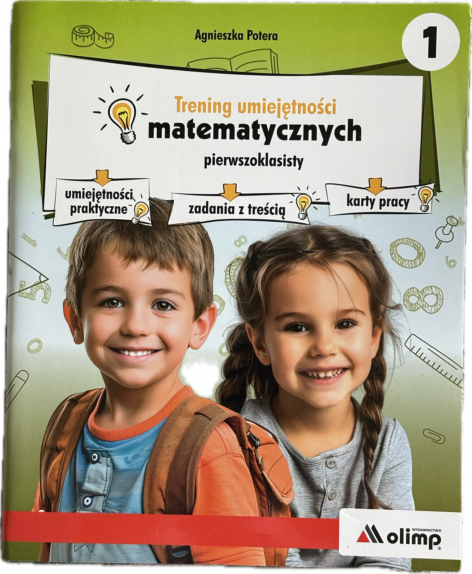 Okładka: MATEMATYKA klasa 1 trening pierwszaka zadania z treścią karty pracy 7 lat