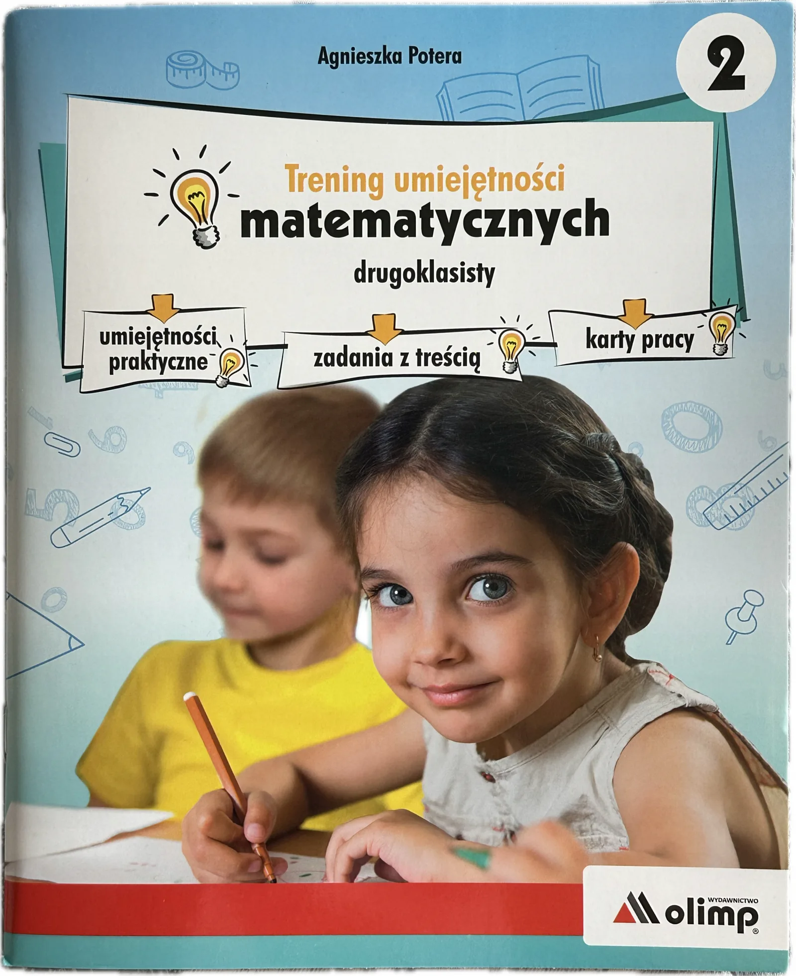 Okładka: MATEMATYKA klasa 2 trening zadania z treścią karty pracy 8 lat