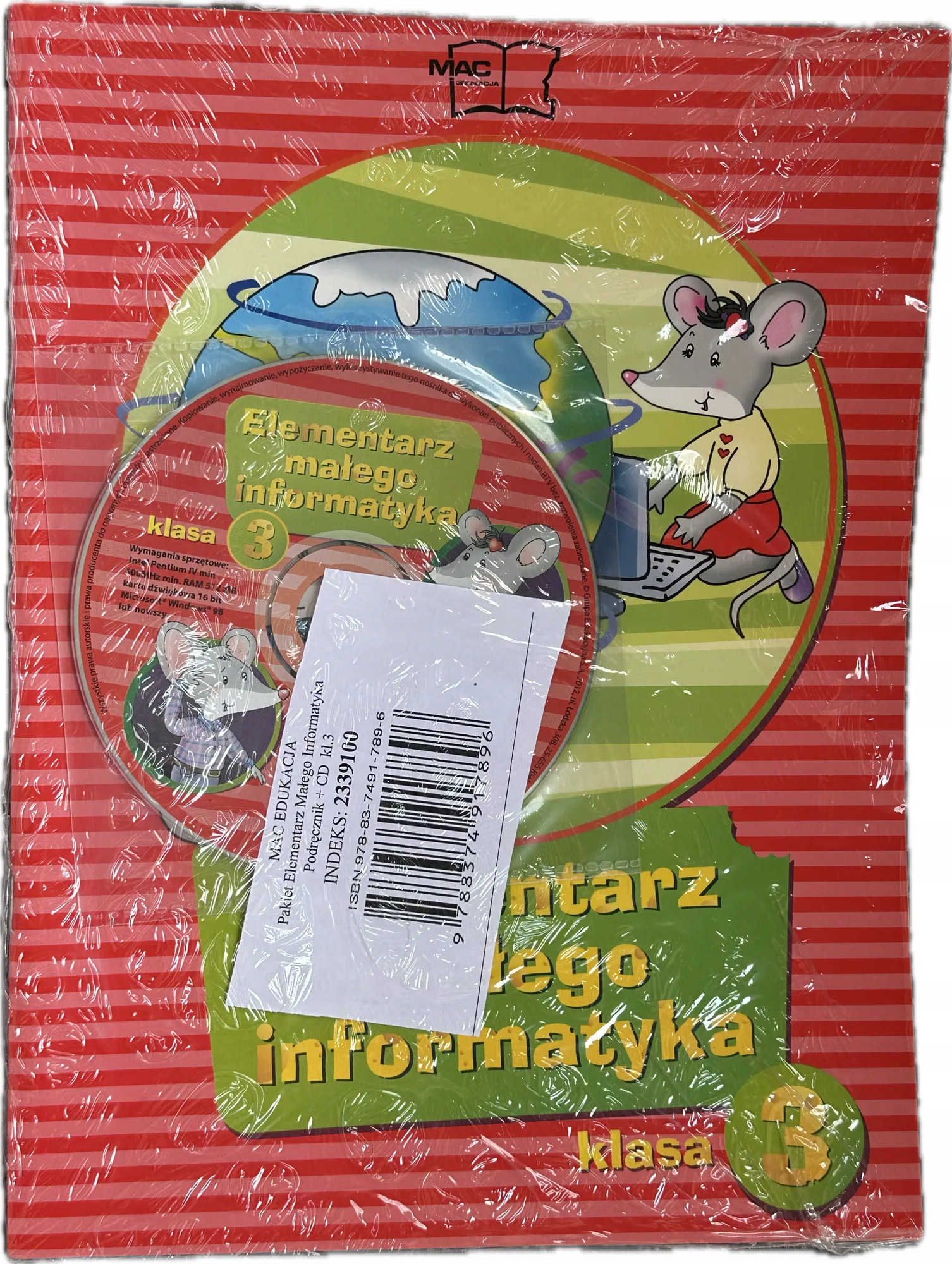Okładka: Informatyka klasa 3 podręcznik z płytą cd Elementarz małego informatyka MAC