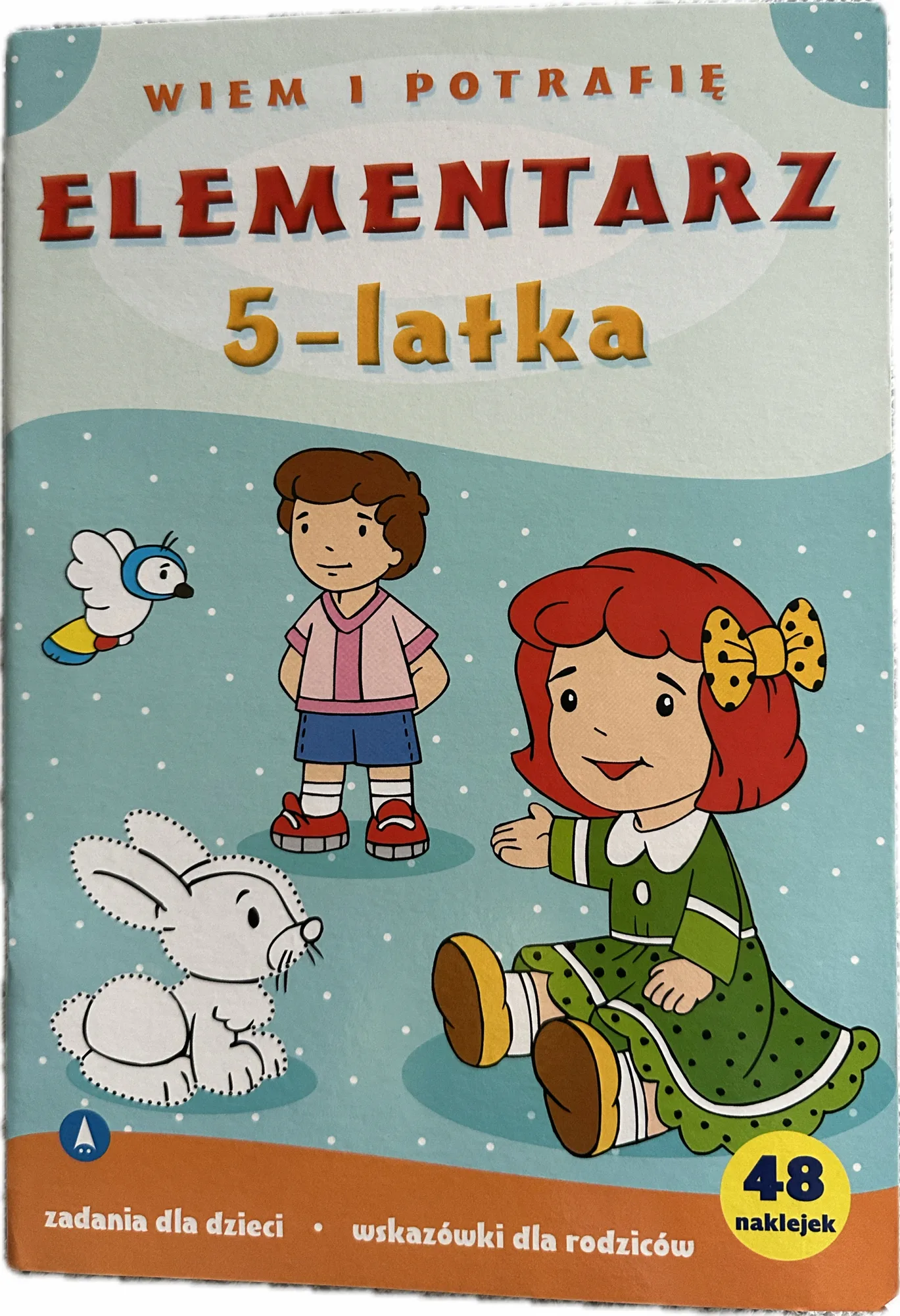 Okładka: ELEMENTARZ pięciolatka dla dzieci 5 lat naklejki kolorowanki proste zadani
