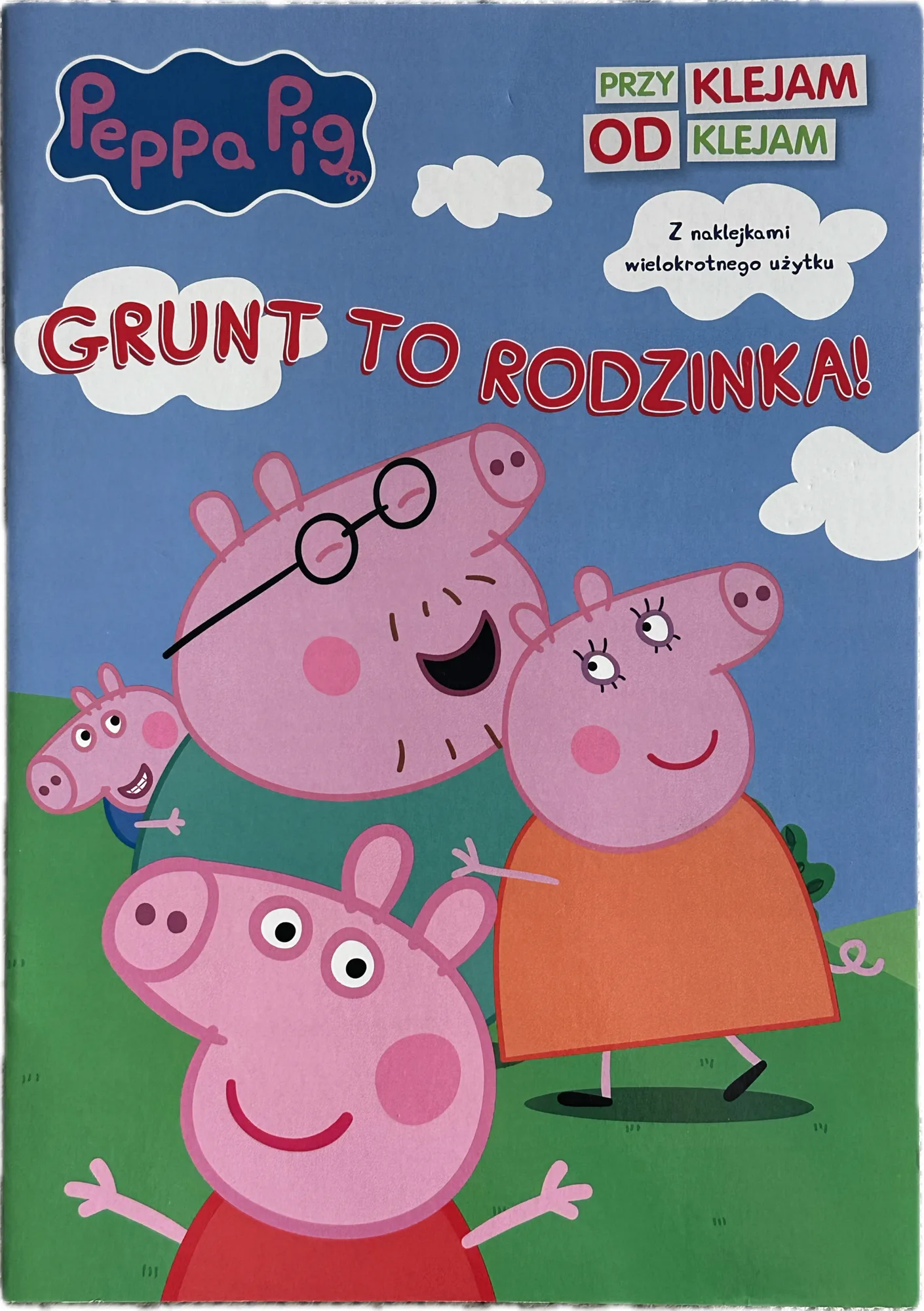 Okładka: Świnka Peppa Pig naklejki książeczka edukacyjna Przyklejam odklejam