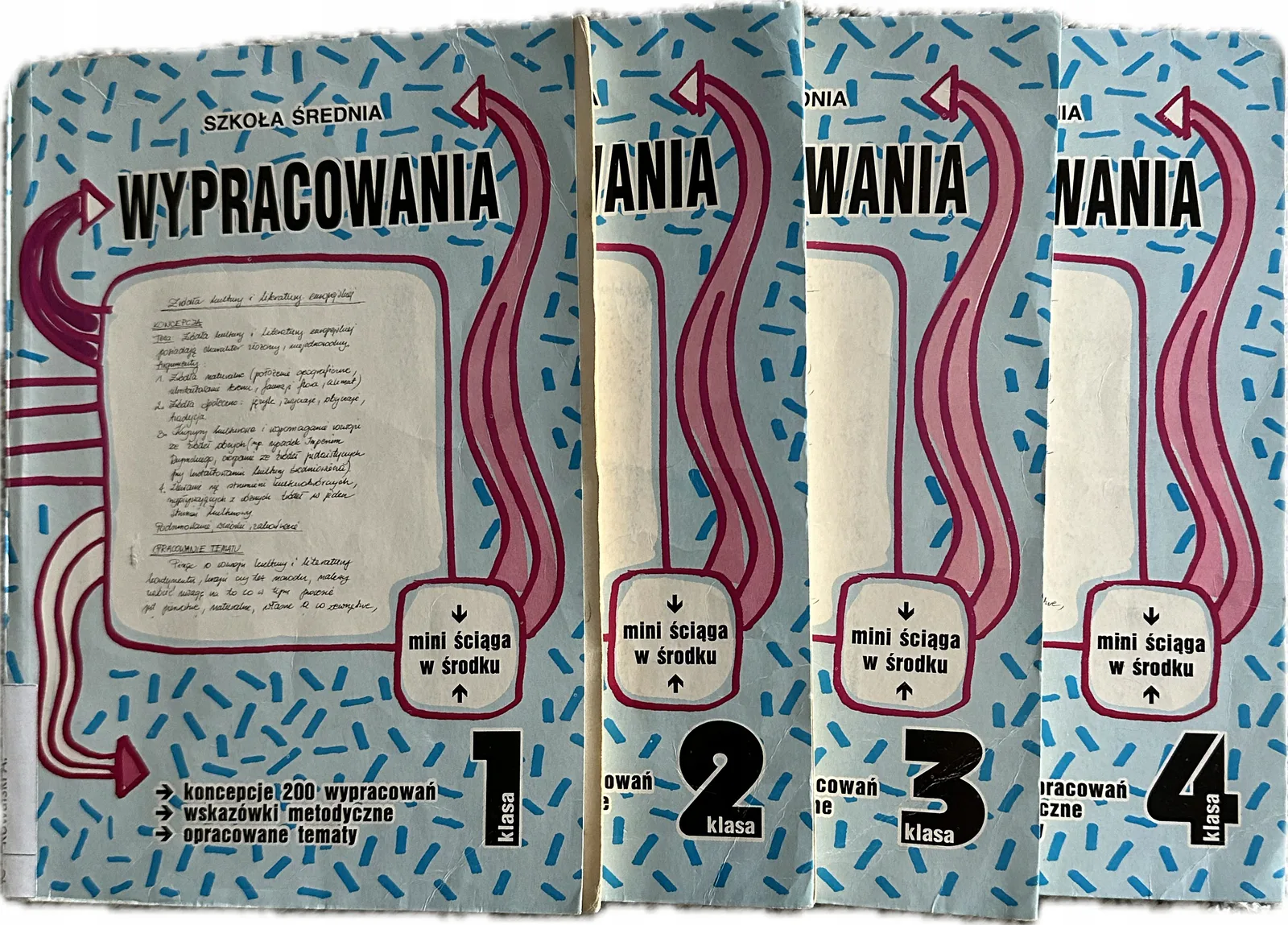 Okładka: WYPRACOWANIA liceum MATURA wzory wypracowań komplet 4 sztuki