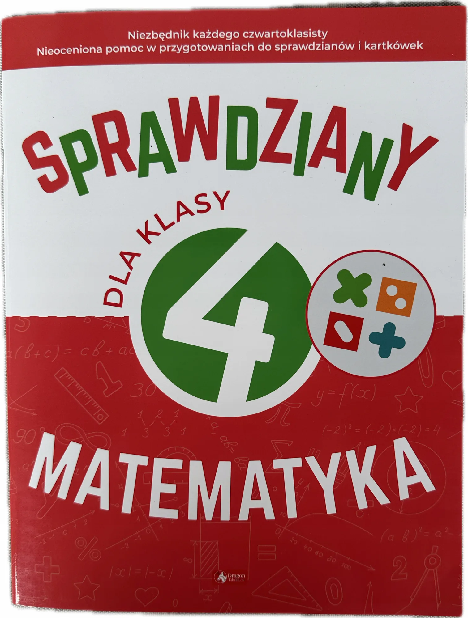 Okładka: MATEMATYKA klasa 4 SPRAWDZIANY testy klucze odpowiedzi